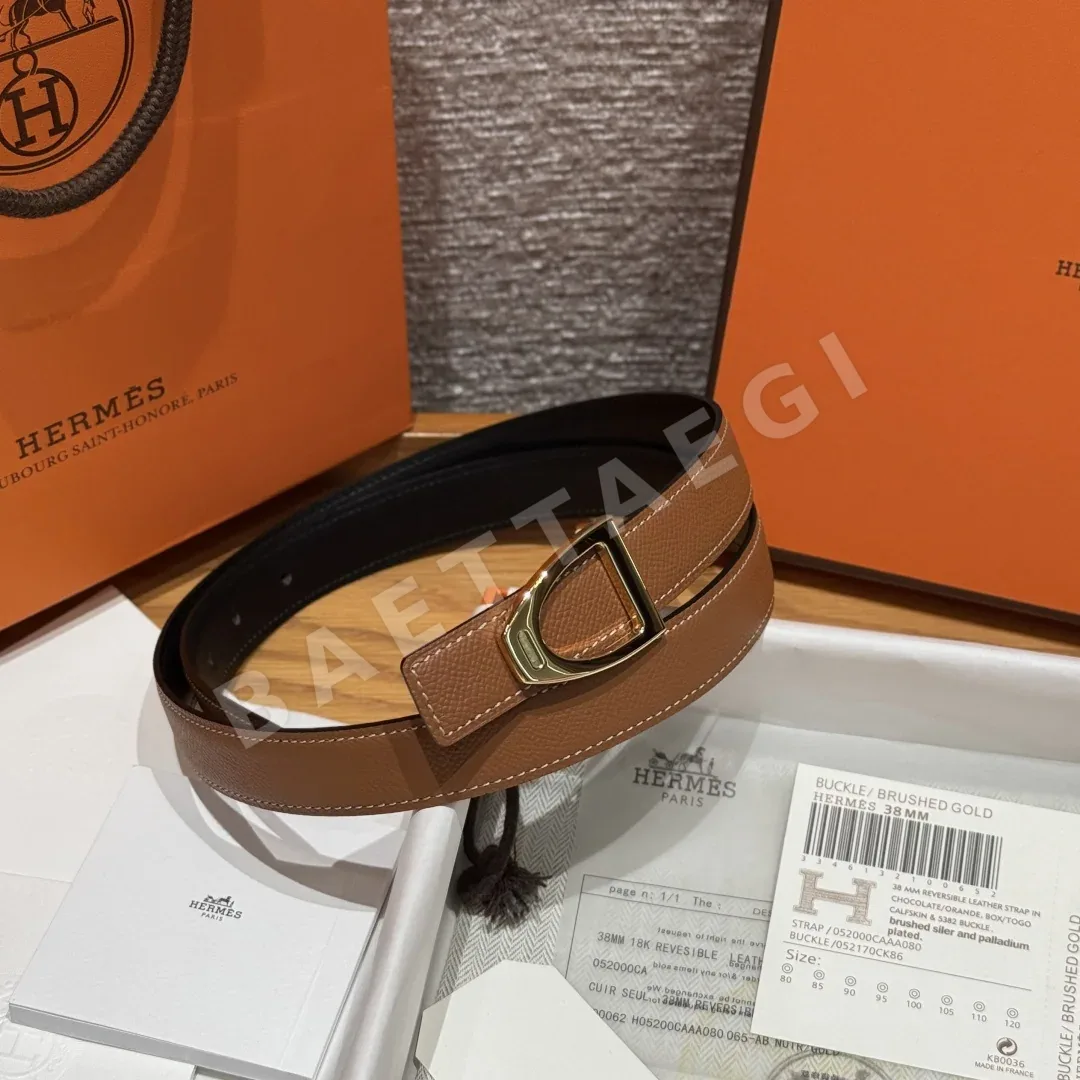 에르메스 카발리에르 양면 가죽 벨트 24mm 상세 이미지 2