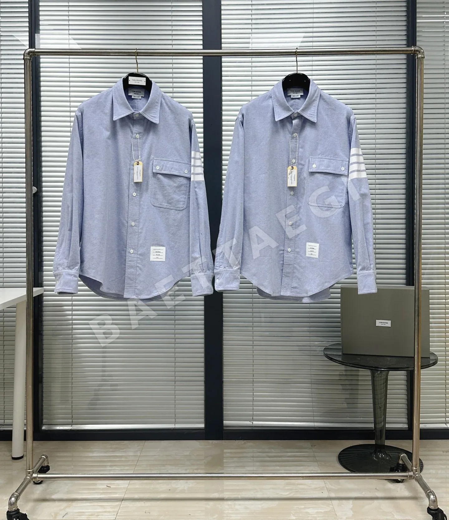 톰브라운 플란넬 4바 스트라이프 긴팔 셔츠 46686
