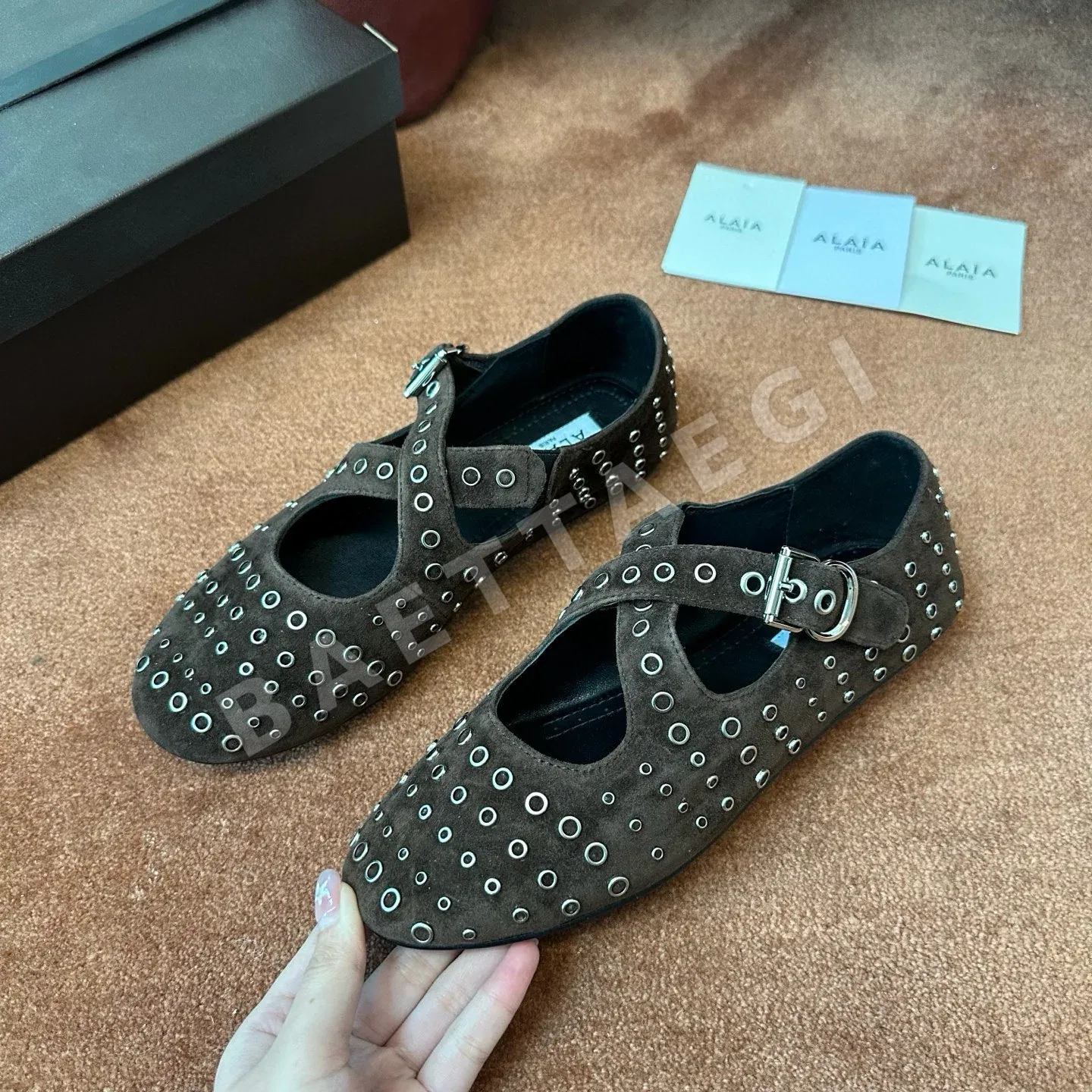 알라이아 꼬임 발레 슈즈 상세 이미지 2