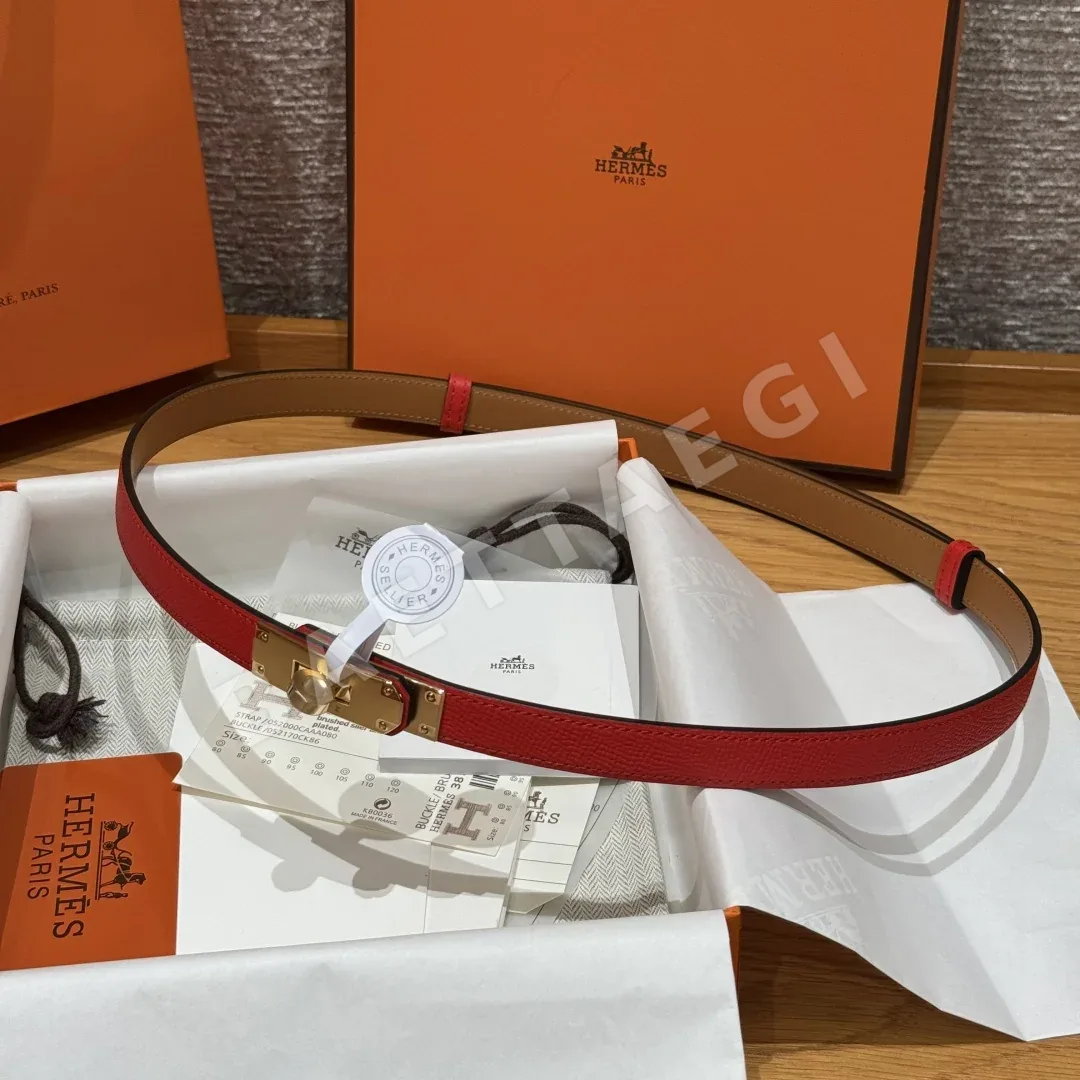 에르메스 켈리 팔라듐 가죽 벨트 상세 이미지 5