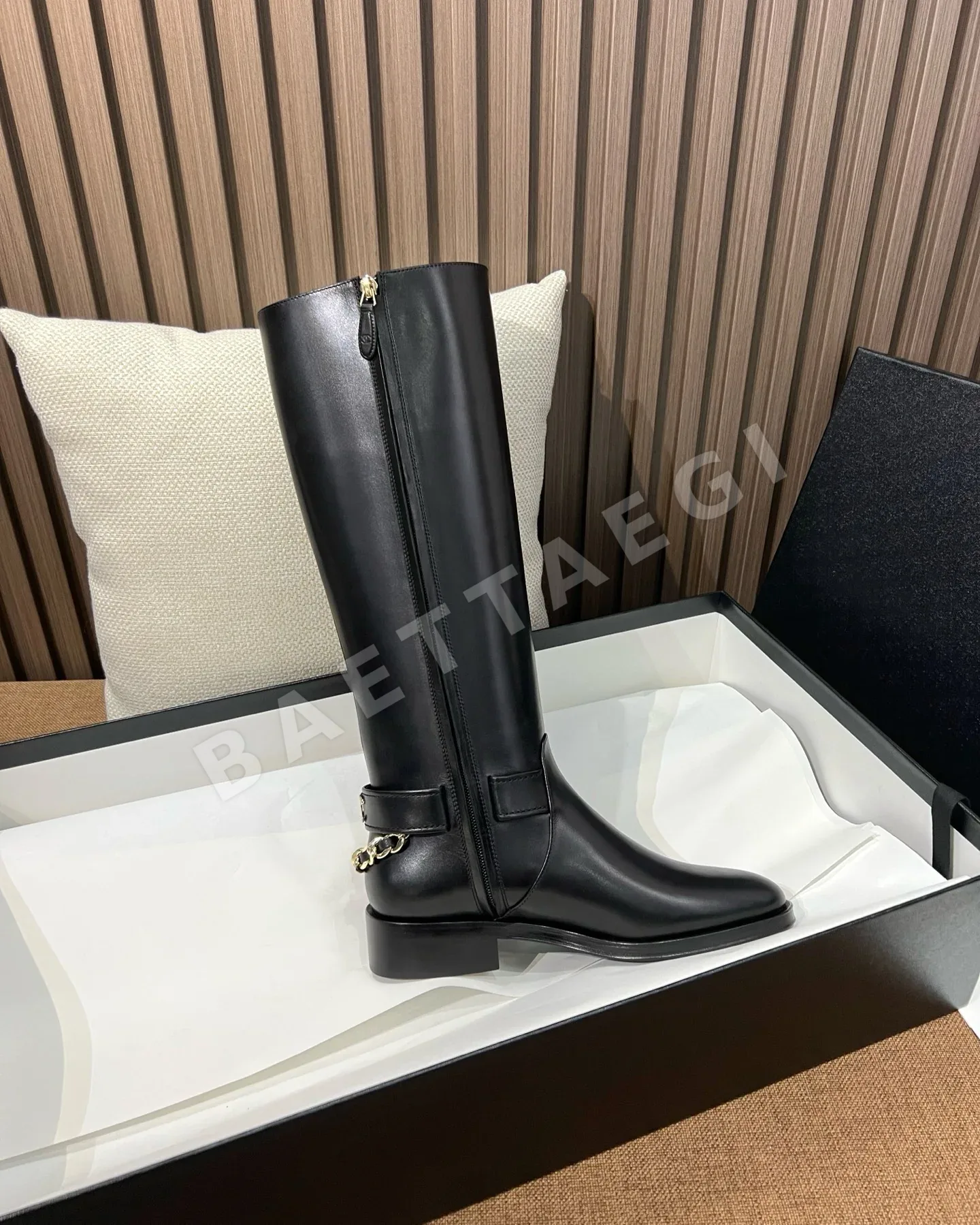 샤넬 부츠 가죽 체인 스트랩 상세 이미지 6