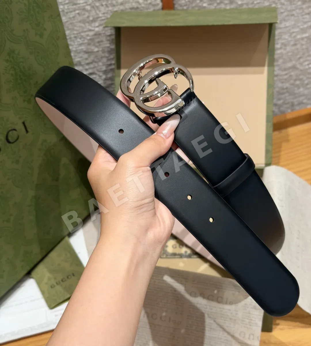 구찌 인터로킹 G 가죽 벨트 40mm 상세 이미지 3
