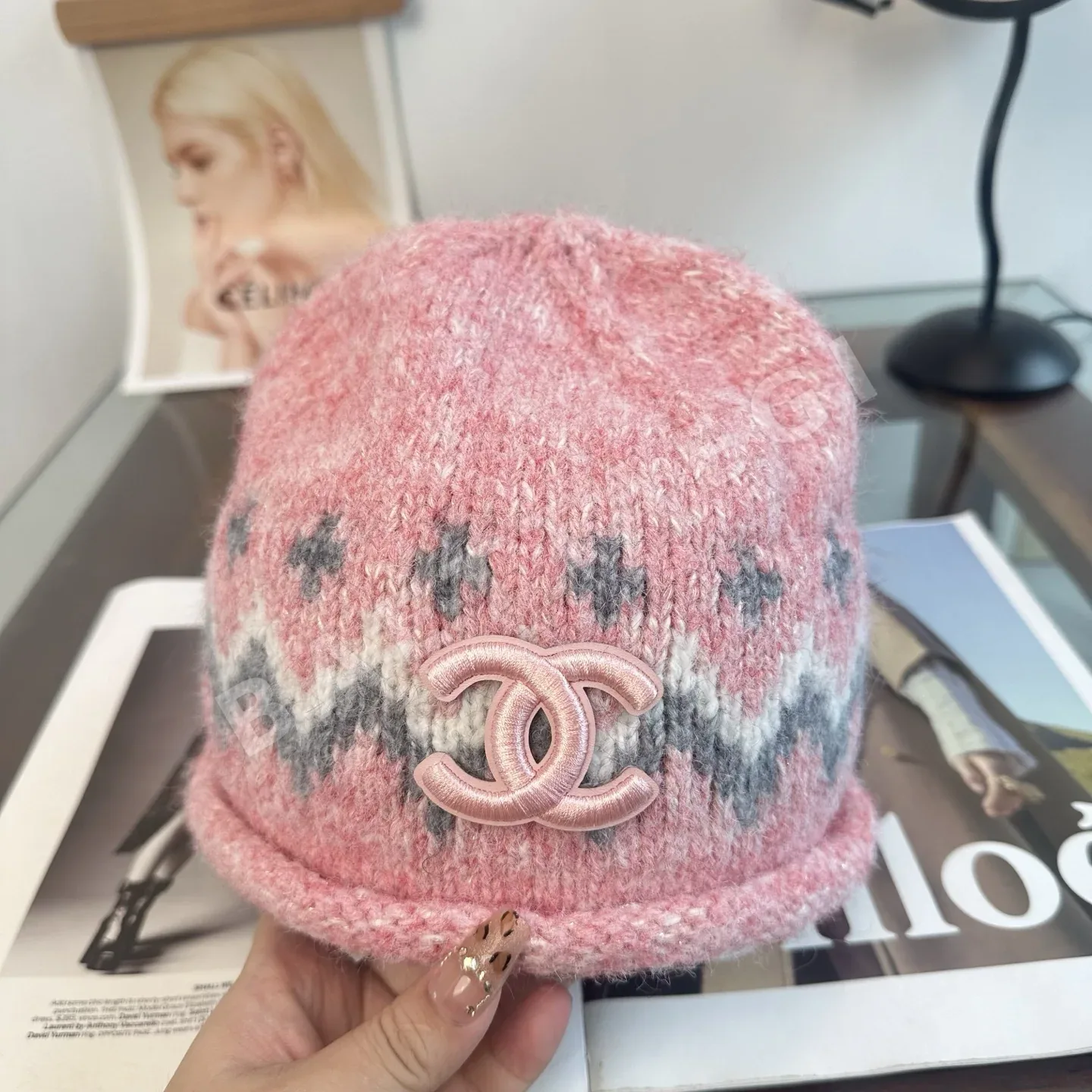 샤넬 니트 비니 모자 상세 이미지 8