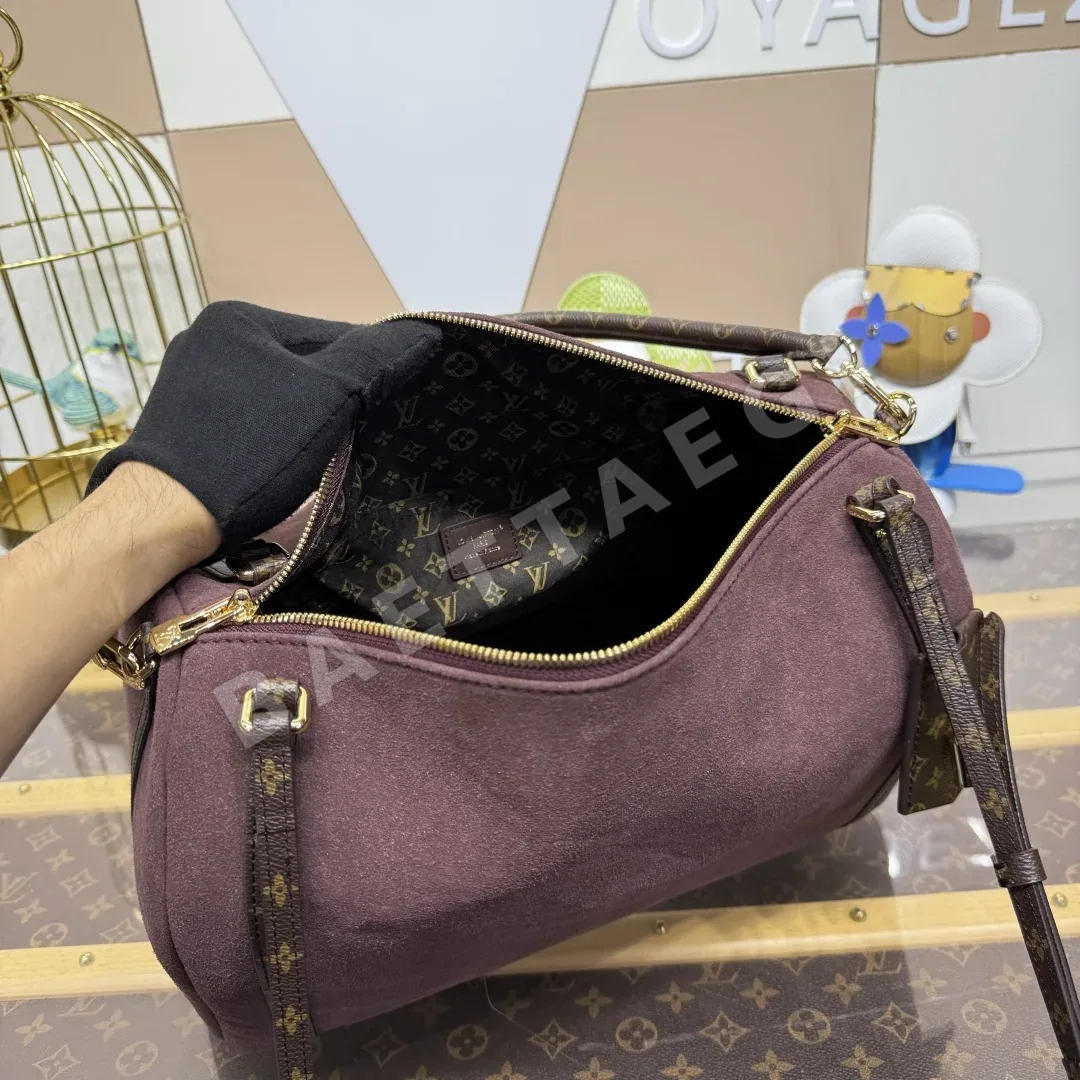 루이비통 버건디 스웨이드 익스프레스 미디엄 토트백 상세 이미지 9