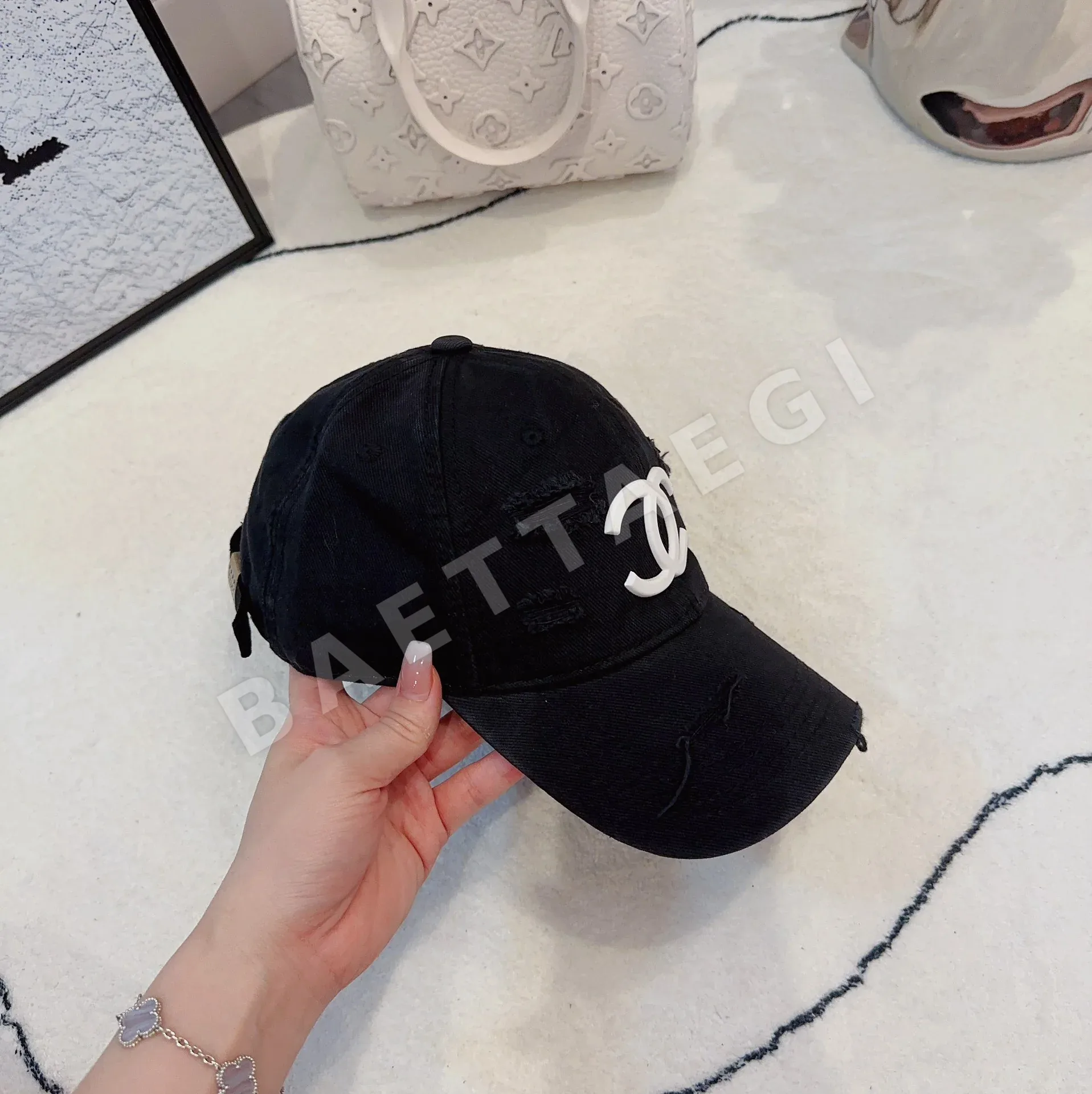 샤넬 코튼 베이스볼 모자 상세 이미지 6