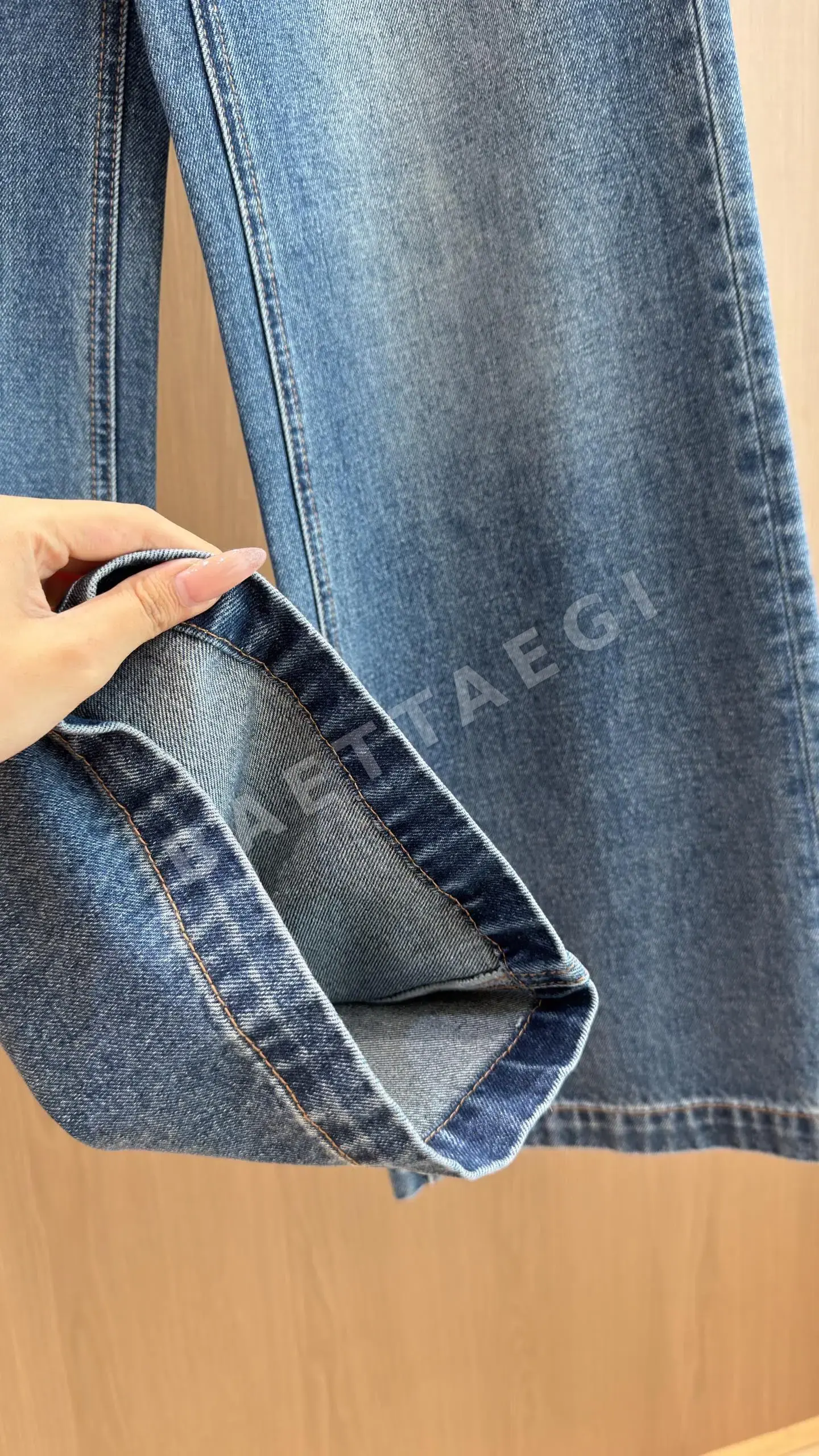 샤넬 더블포켓 프린지 디테일 스트레이트 레그 바지 상세 이미지 5