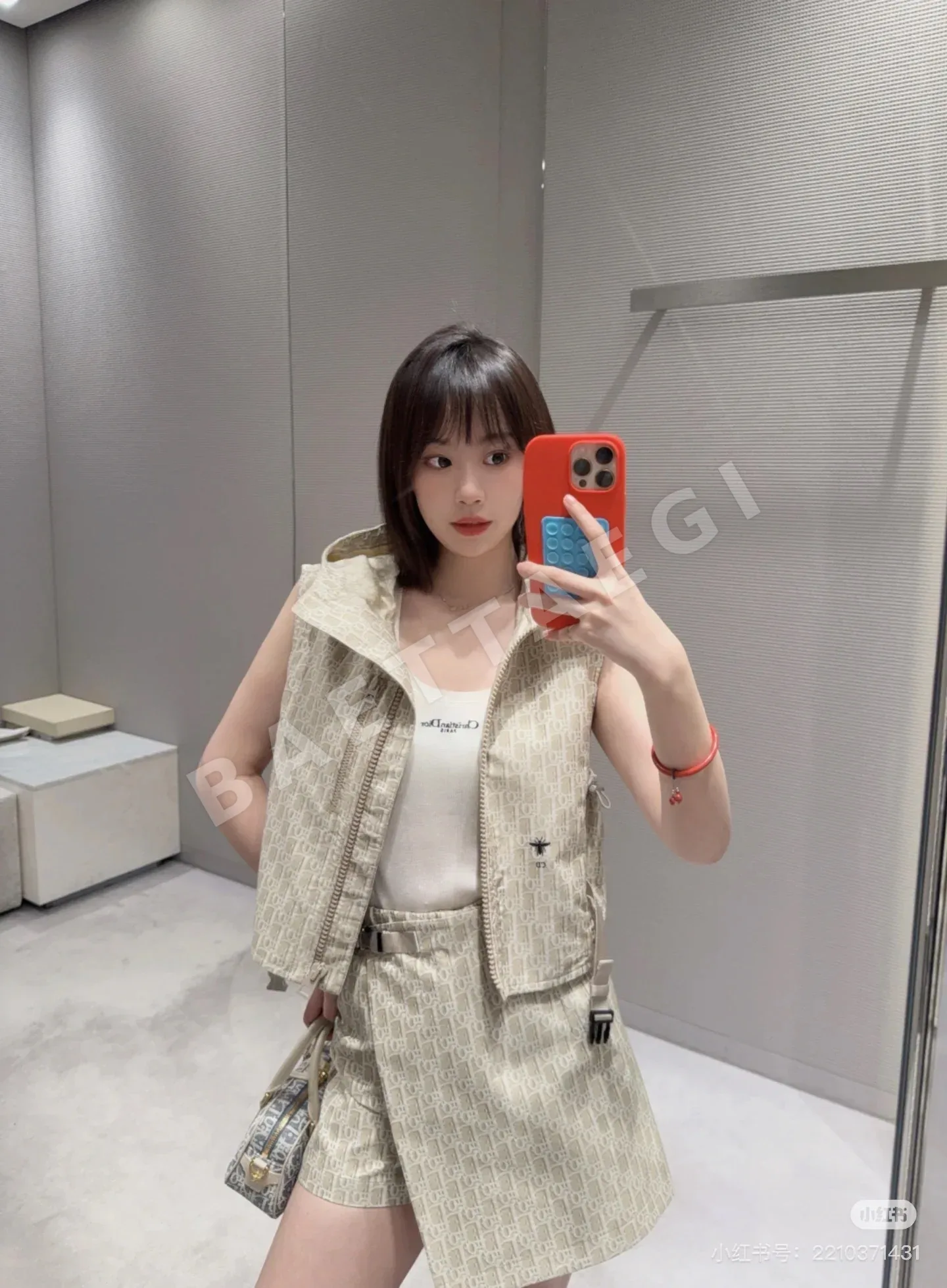 디올 모노그램 골드 자카드 여성 자켓