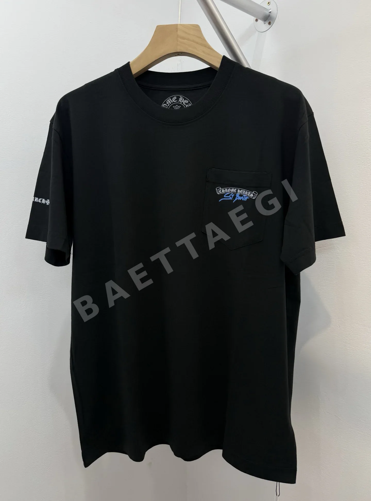 크롬하츠 블랙 세인트바츠 섬 반팔 티셔츠 50037
