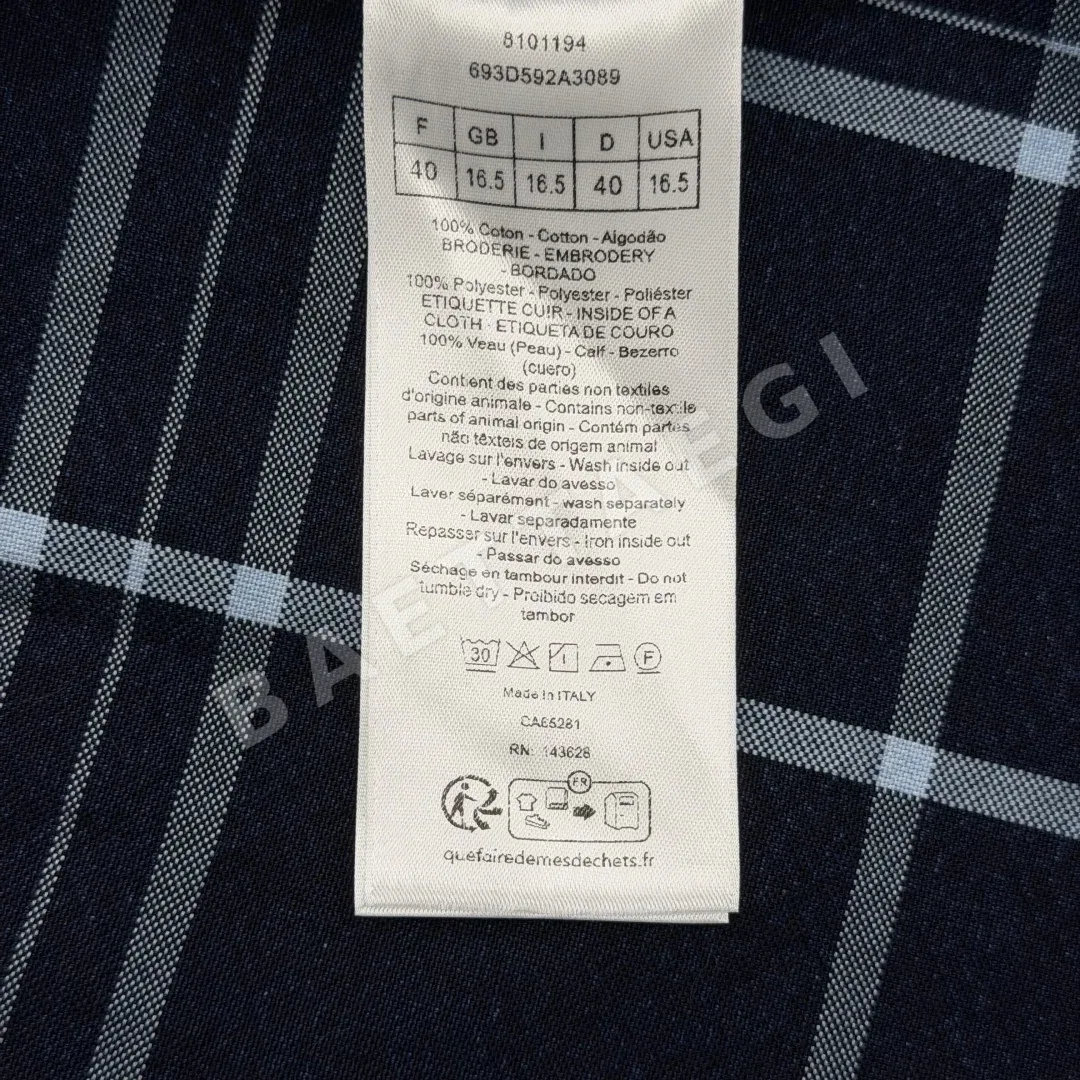 디올 체크 면 긴팔 재킷 셔츠 상세 이미지 9