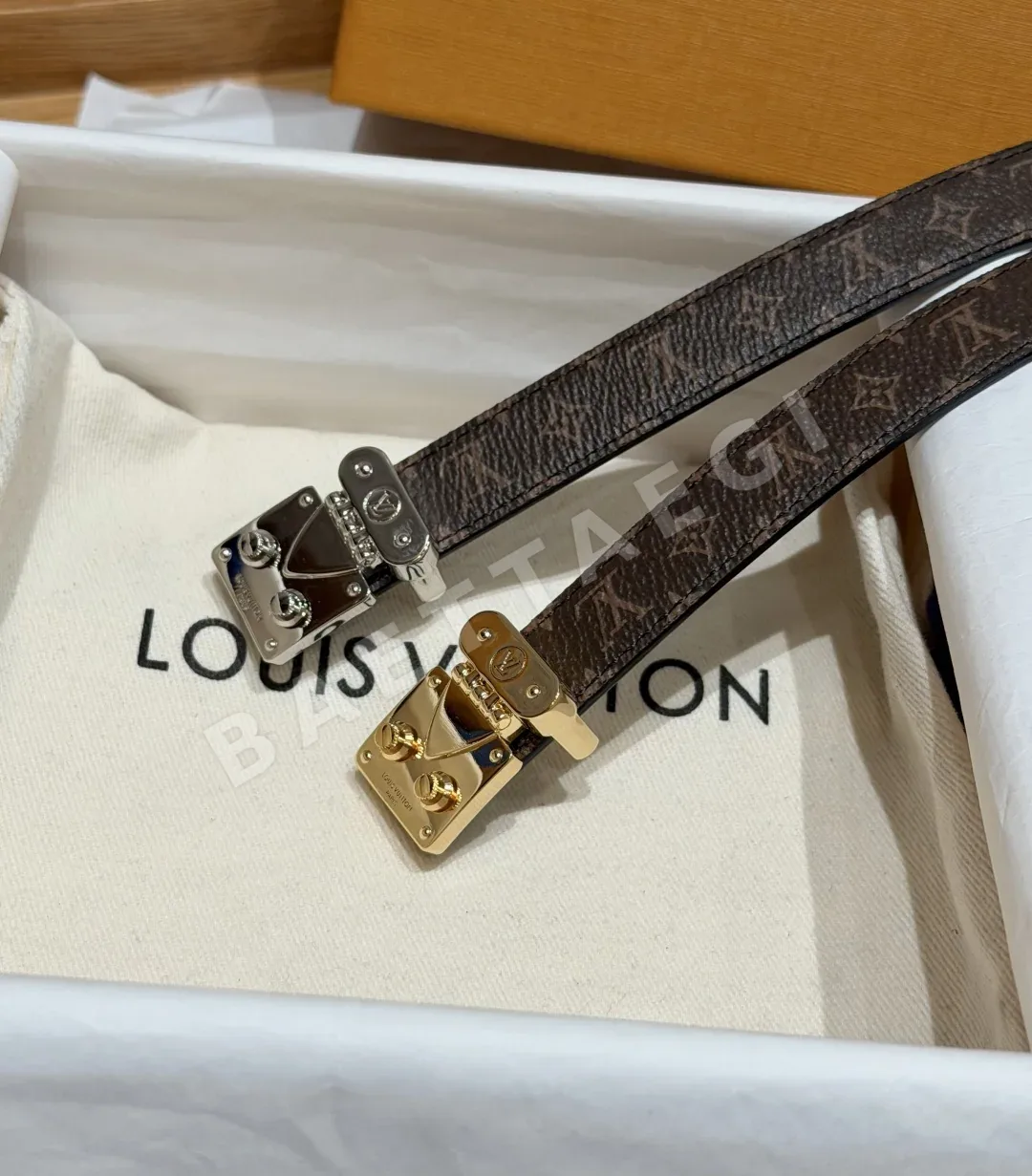 루이비통 JD300-S-LOCK S자 잠금 모노그램 소가죽 리버서블 벨트 상세 이미지 2