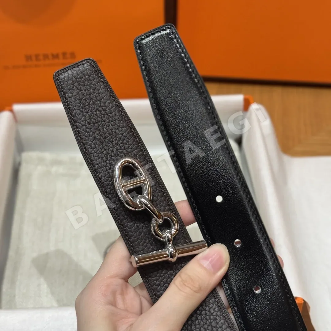 에르메스 셰느당클 링크 양면 소가죽 벨트 상세 이미지 6