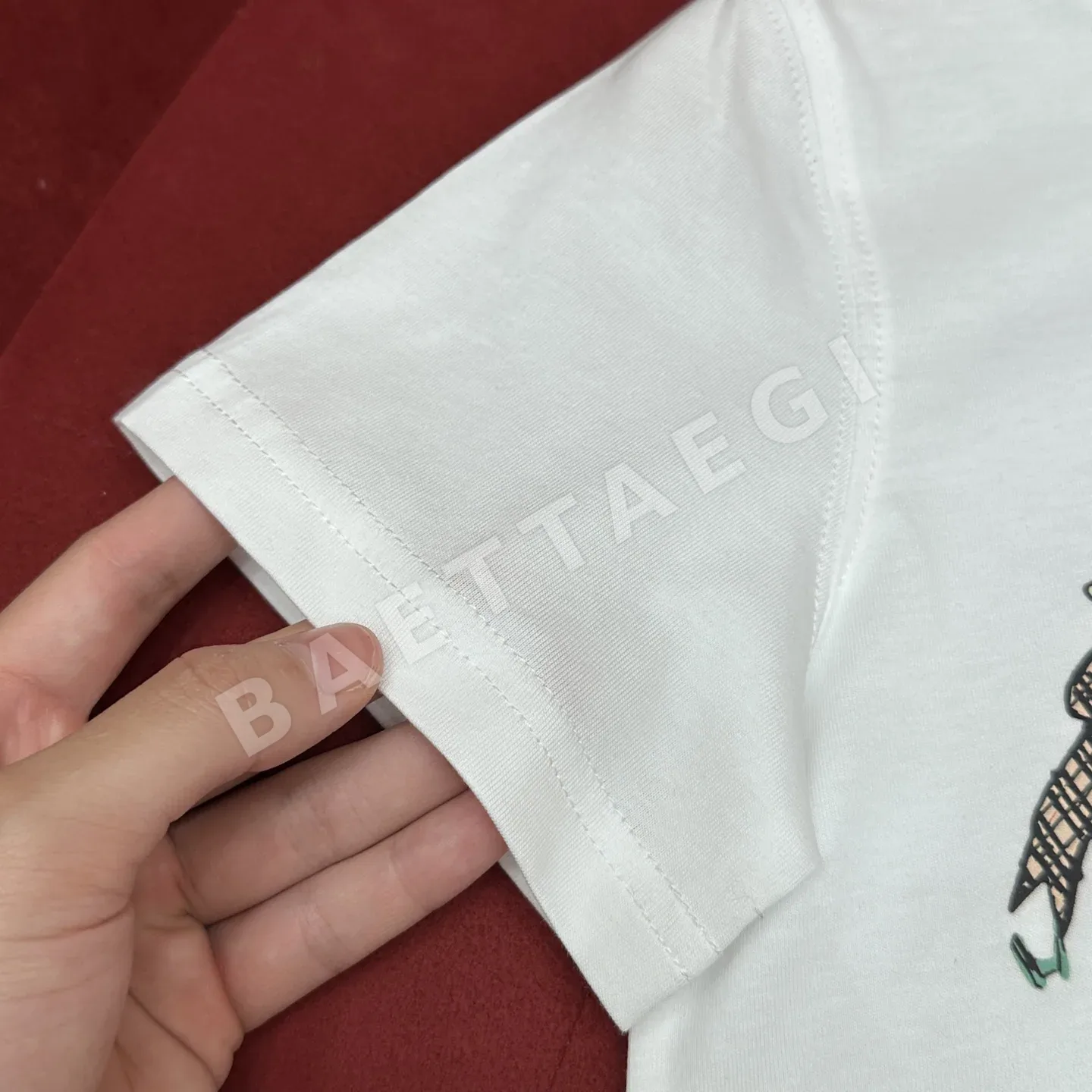 버버리 키즈 테디베어 프린트 코튼 티셔츠 상세 이미지 5