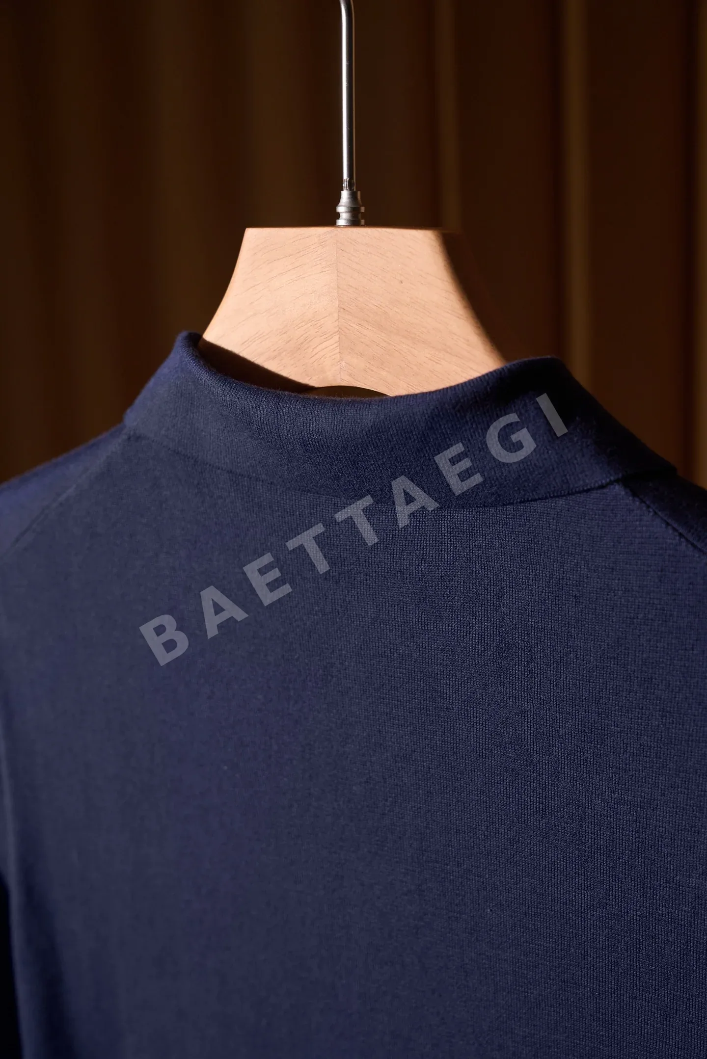 브루넬로쿠치넬리 스탠드 카라 코튼 반팔 티셔츠 상세 이미지 8