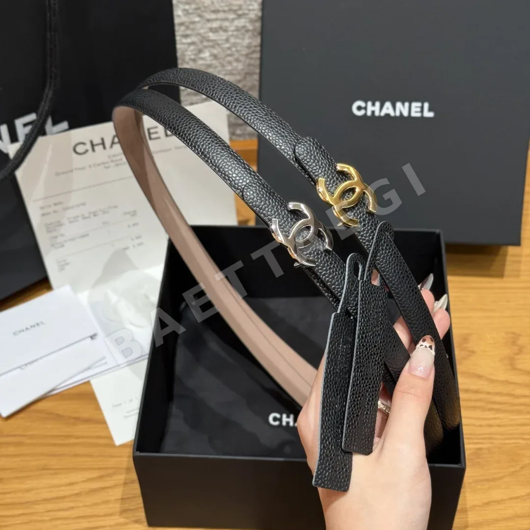 샤넬 양면 송아지가죽 벨트 174420
