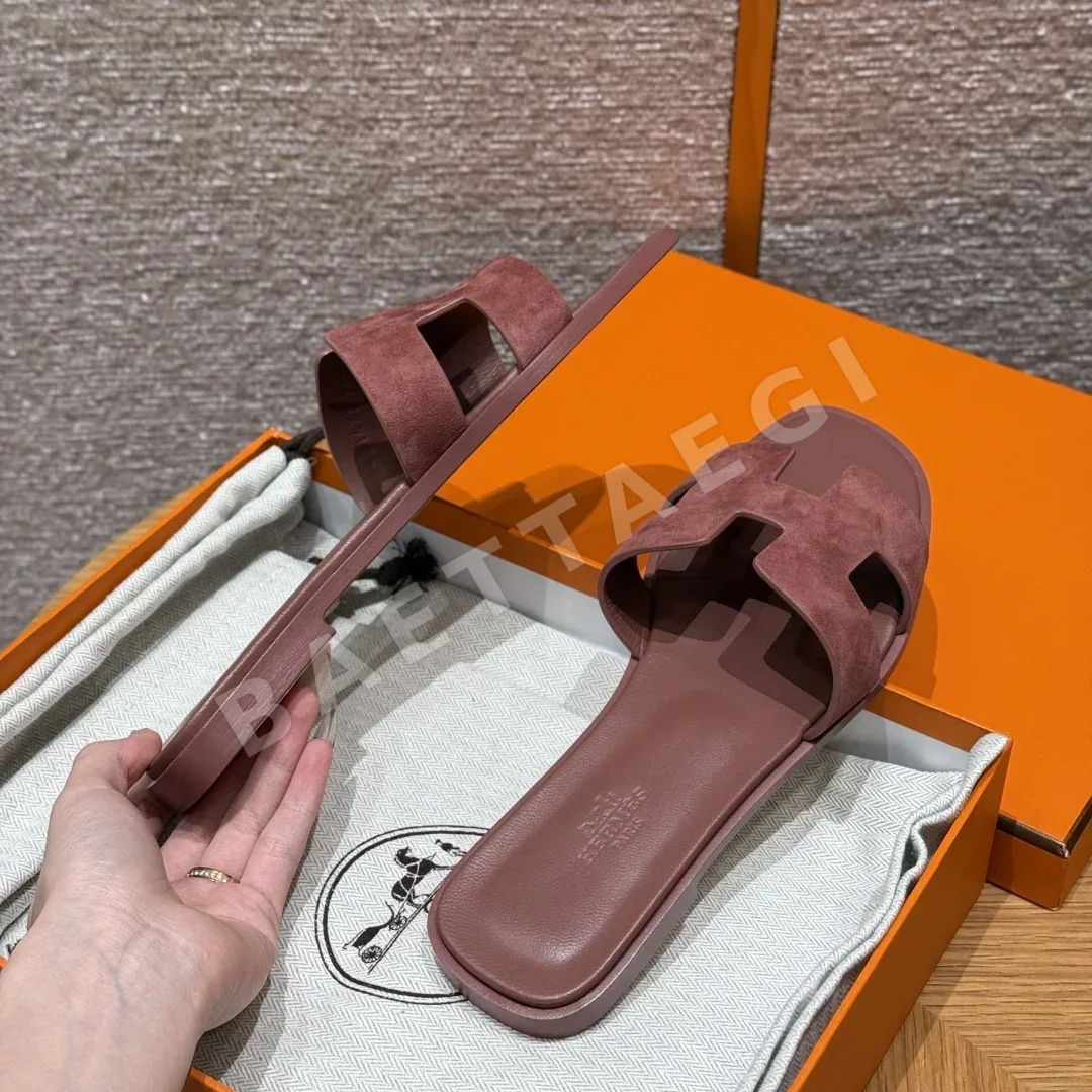 에르메스 오란 샤무아 슬리퍼 상세 이미지 4