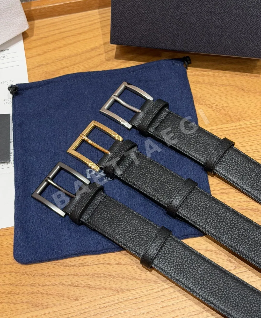 프라다 33mm 가죽 벨트 상세 이미지 5