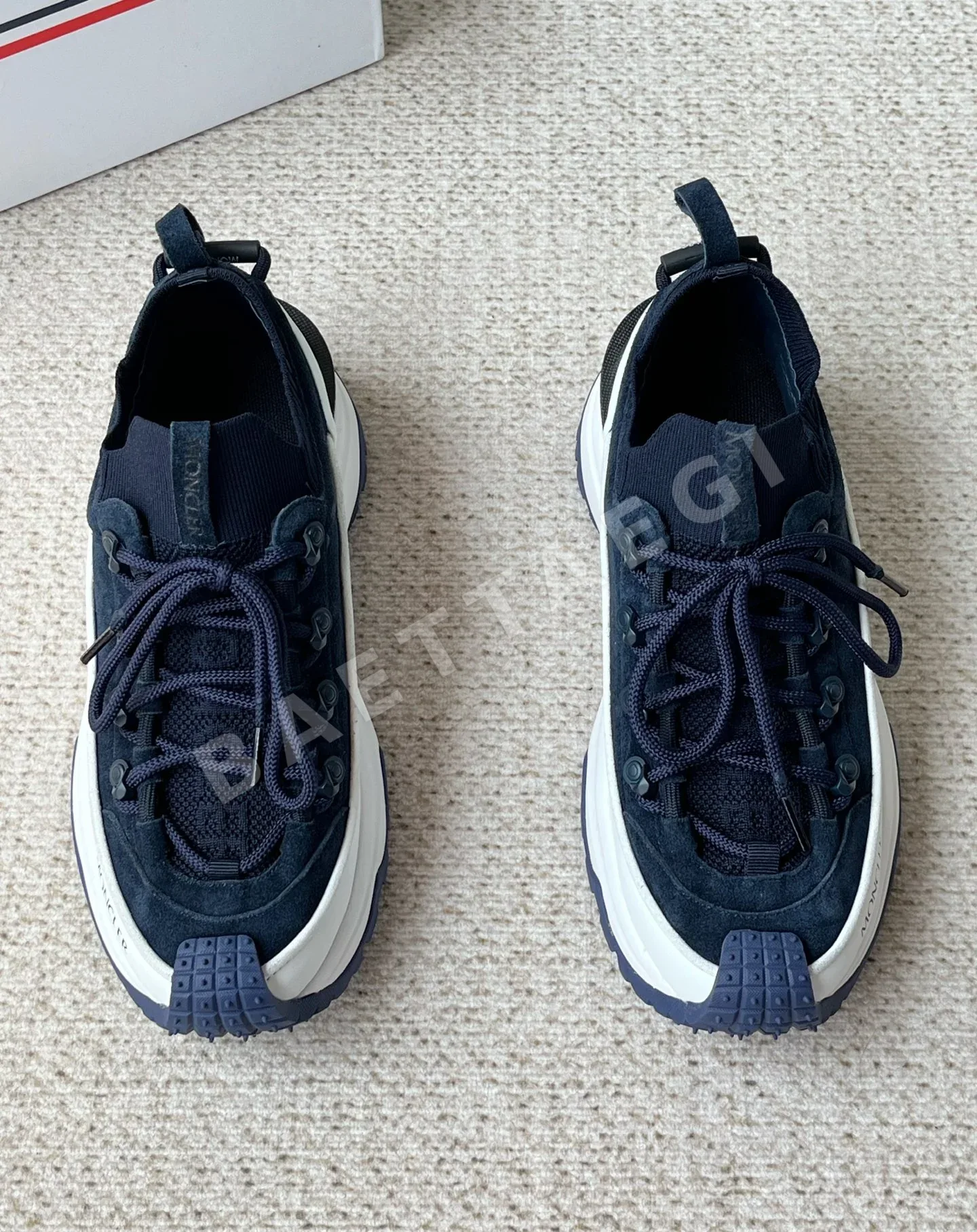 몽클레르 스니커즈 남성 가죽 플라이니트 원단 203454