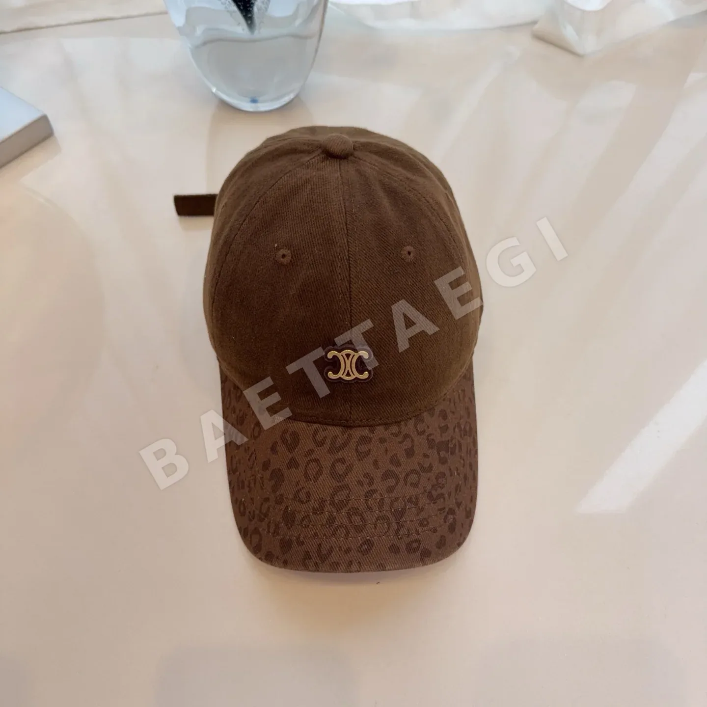 셀린느 표범 무늬 컬러 블록 야구모자 상세 이미지 2