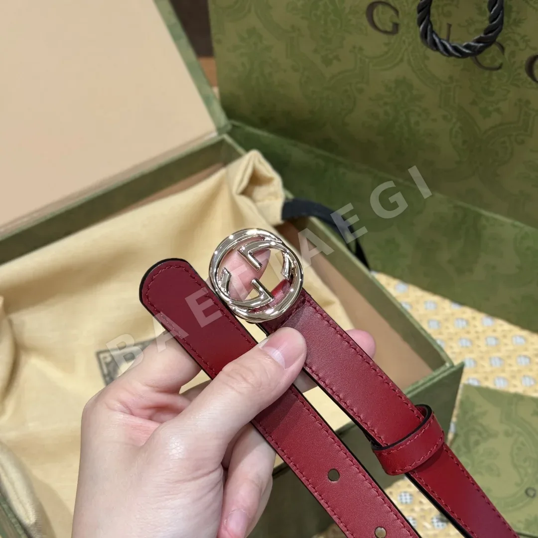 구찌 인터로킹 더블 G 버클 소가죽 벨트 상세 이미지 6
