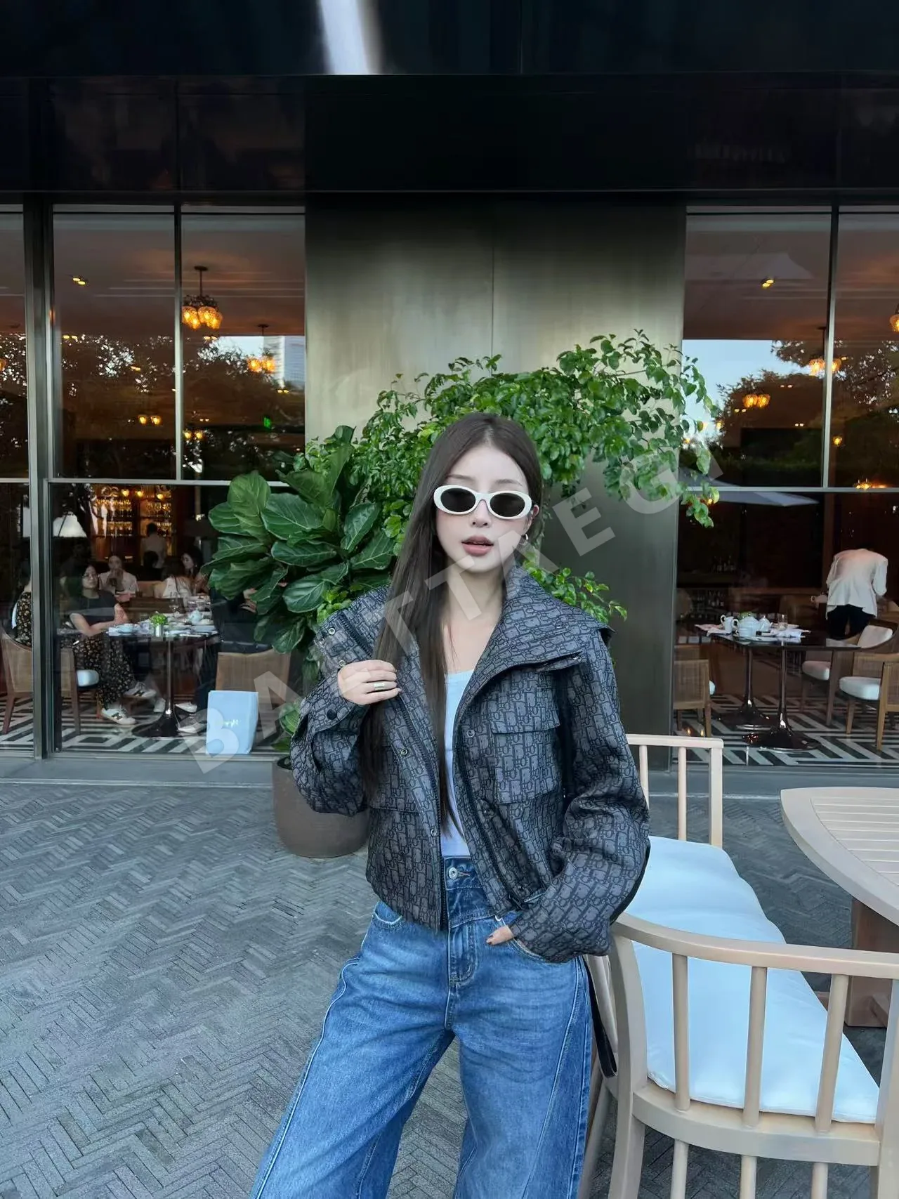 디올 레터 자카드 후드 자켓 93487