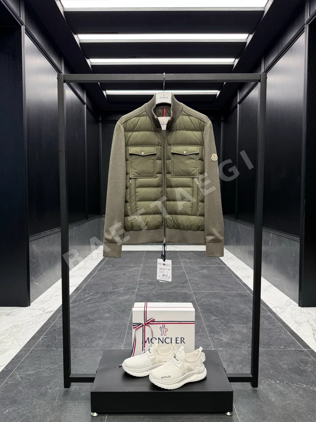 몽클레르 트리콧 울 혼방 남성용 다운 패딩 가디건 상세 이미지 3