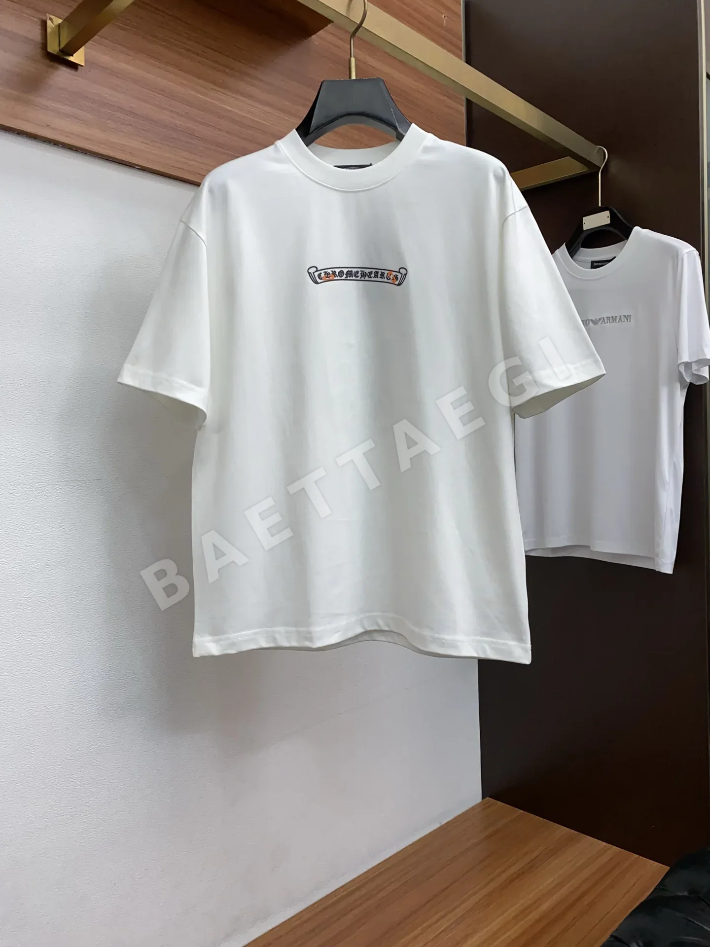 크롬하츠 장섬유 면 소재 반팔 셔츠 P240