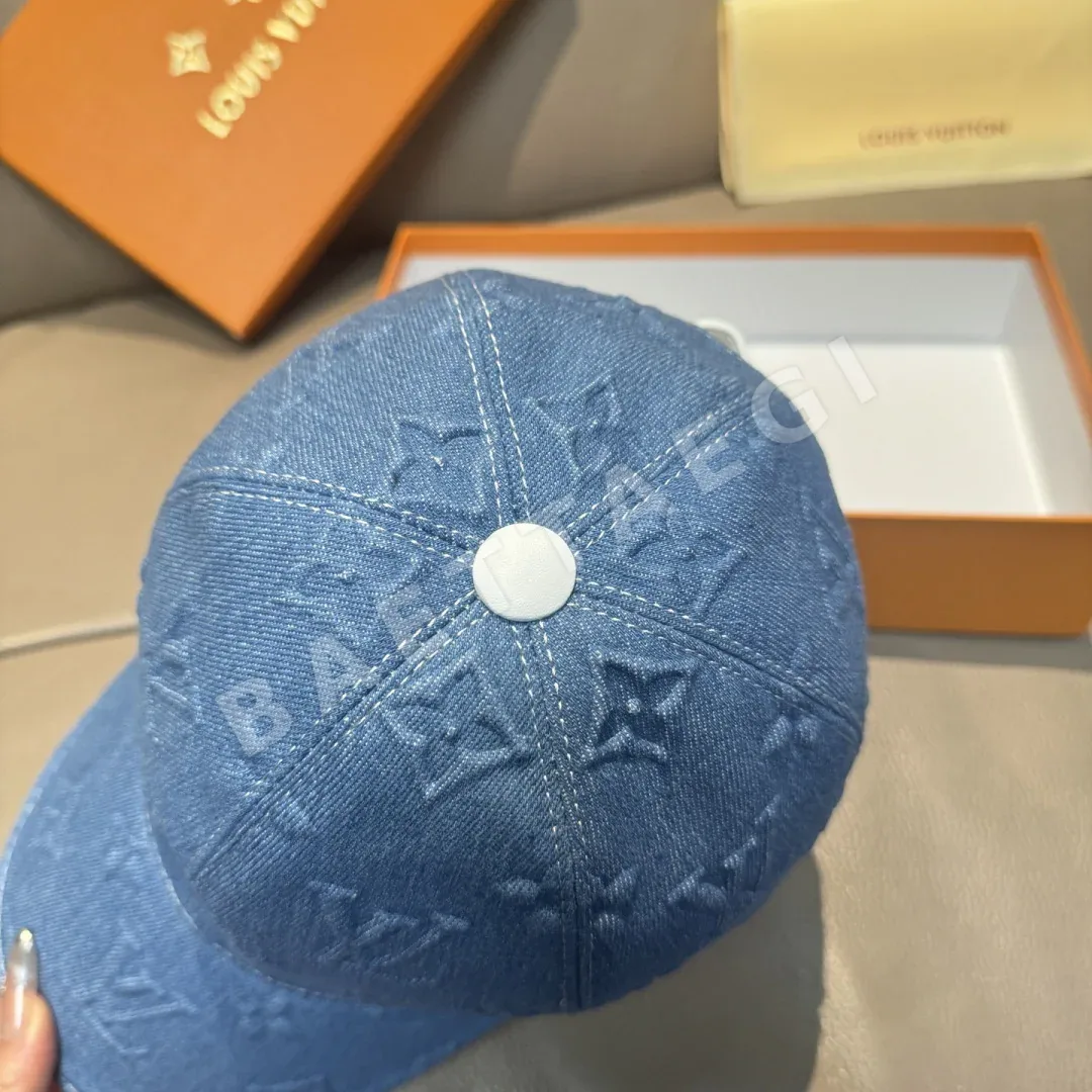 루이비통 엠보싱 로고 데님 캡 상세 이미지 5
