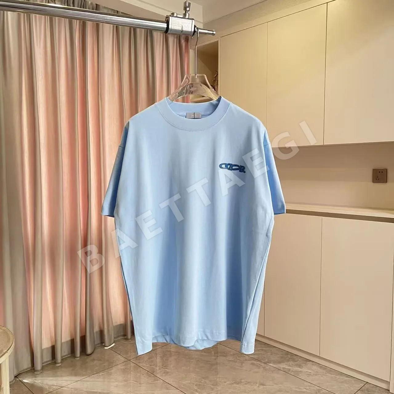 디올 3D 실리콘 로고 남성 반팔 티셔츠 47486