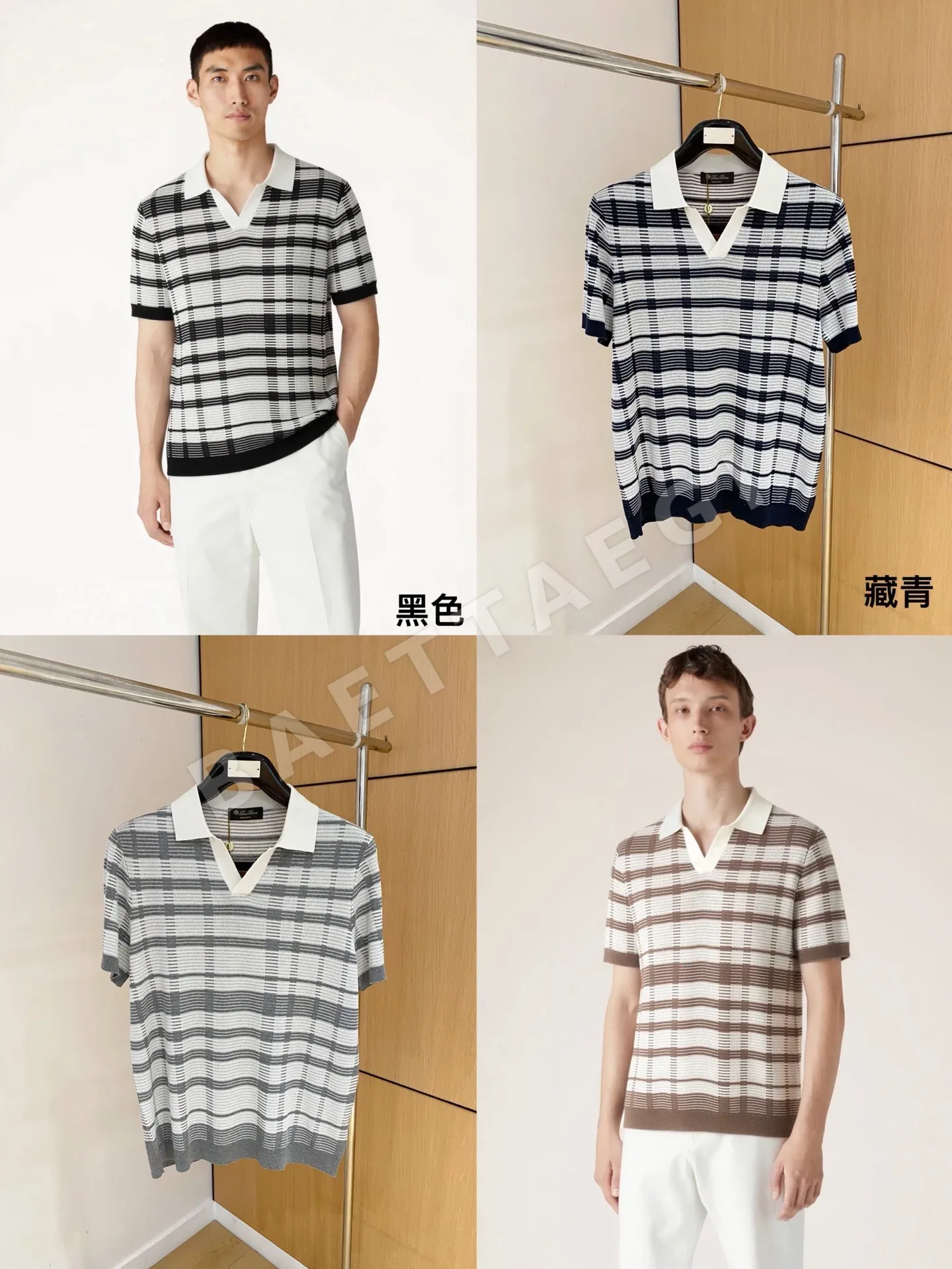 로로피아나 린넨 혼방 남성 반팔 티셔츠 상세 이미지 9