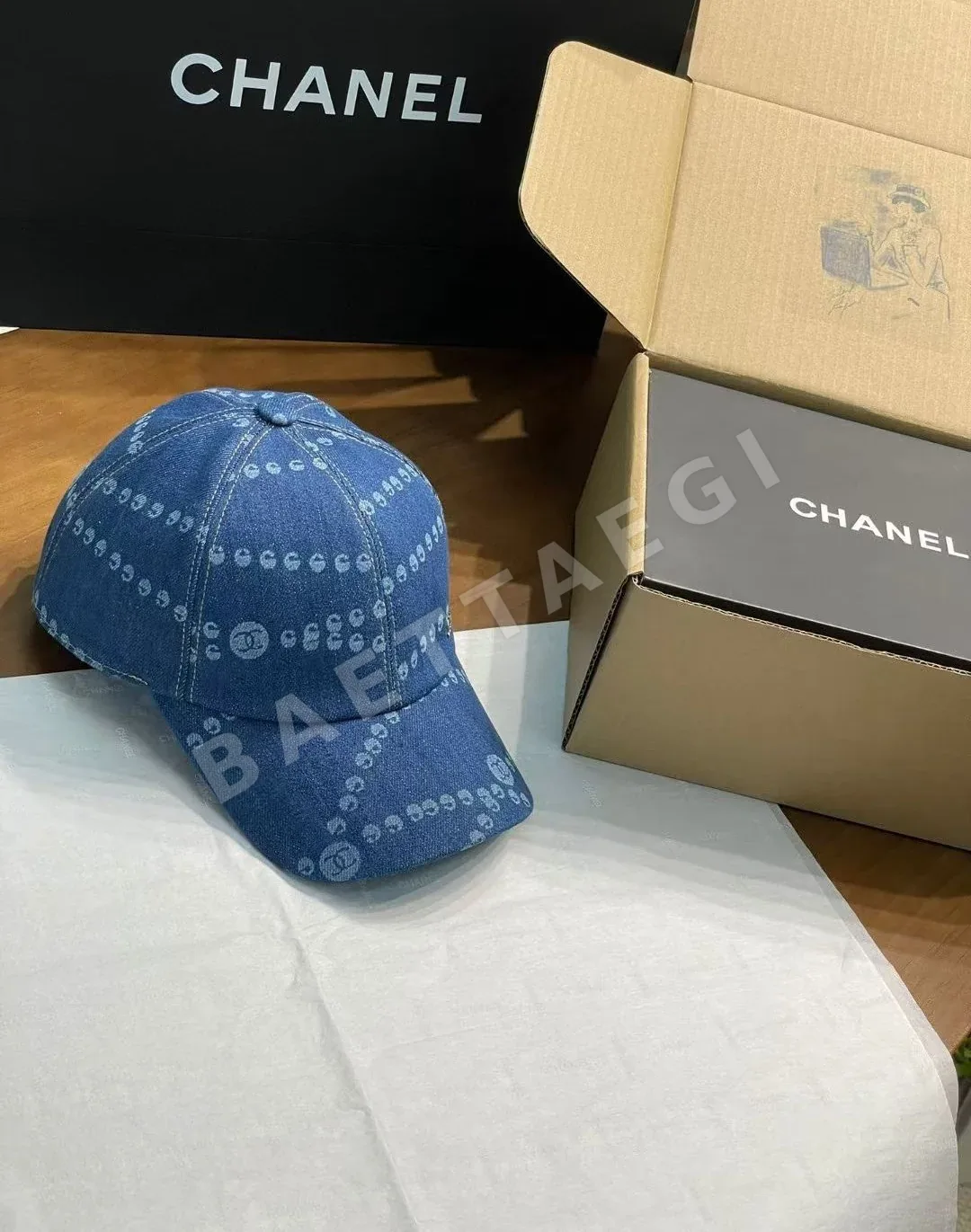 샤넬 라이트 데님 베이스볼캡 82036