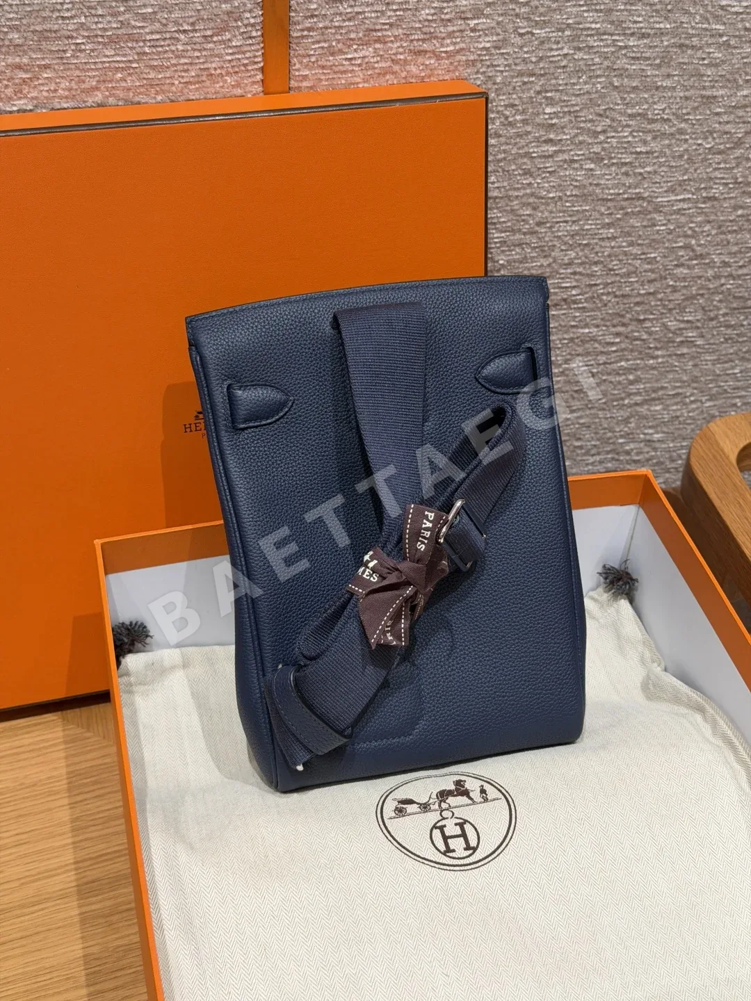 에르메스 토고 가죽 백팩 사파이어 블루 가방 상세 이미지 2
