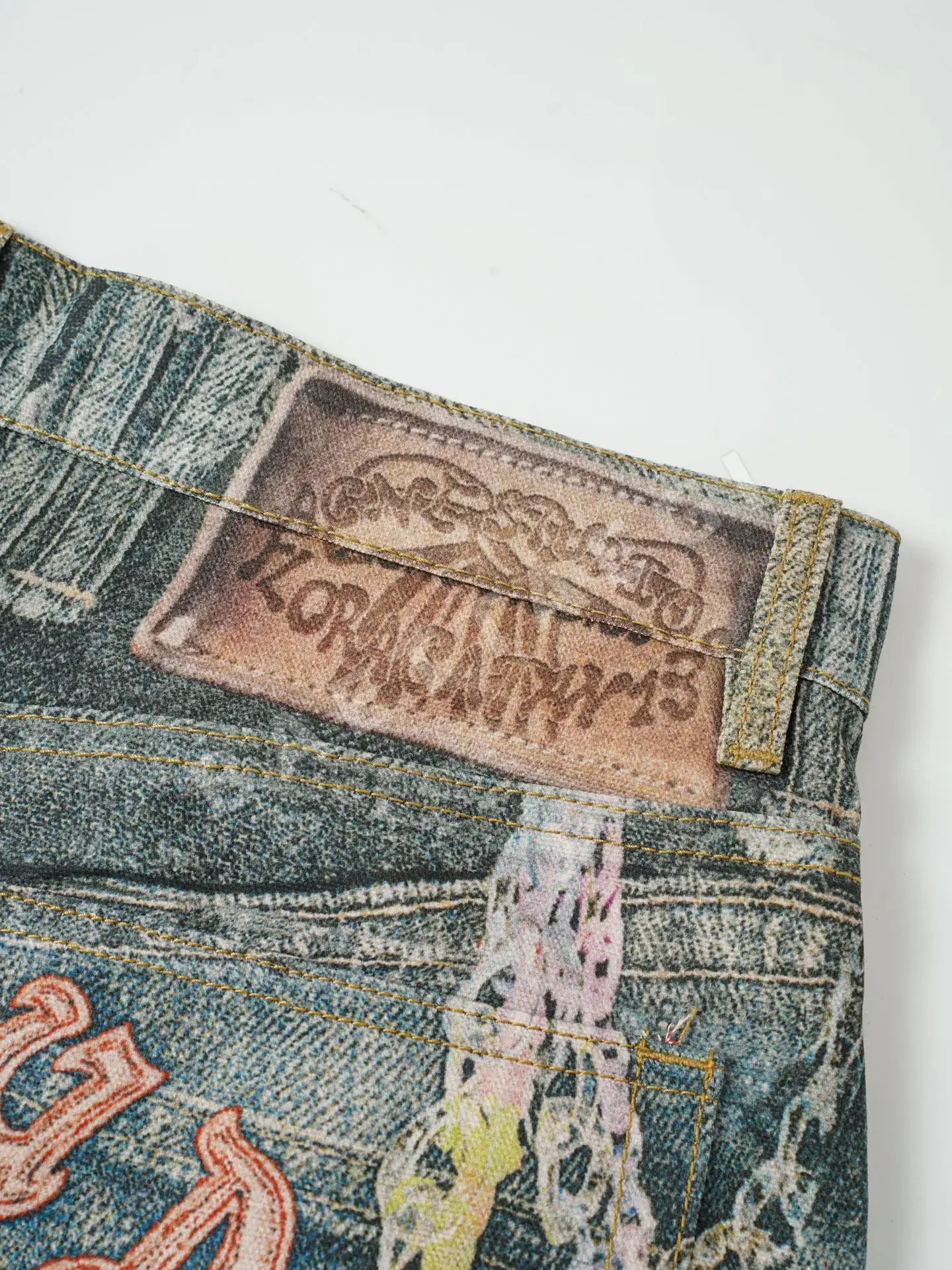 아크네스튜디오 3D 프린트 데님 남성 반바지 상세 이미지 9