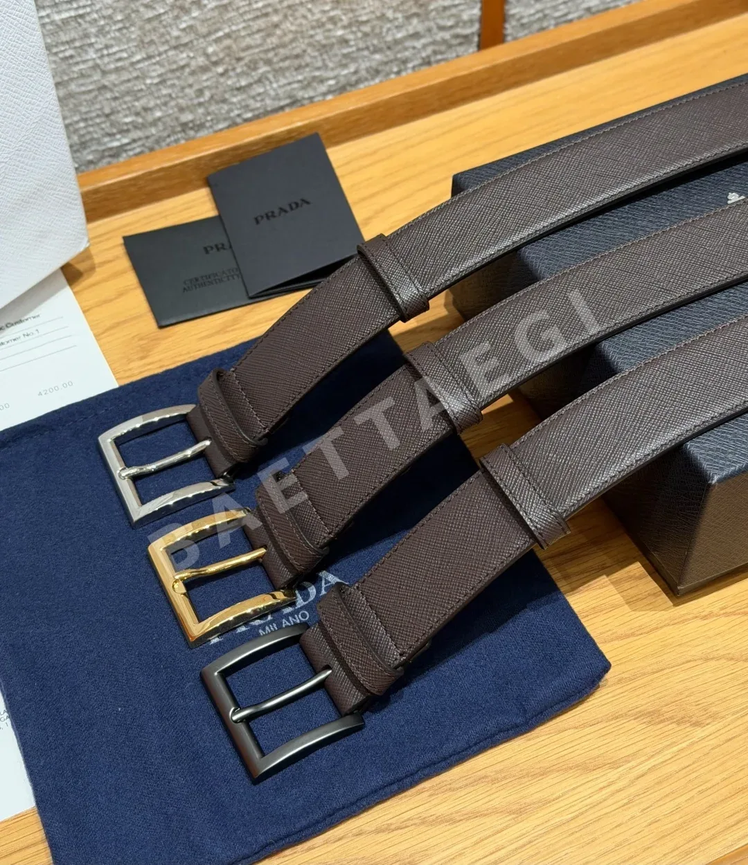 프라다 사피아노 가죽 남성 벨트 33mm 상세 이미지 3