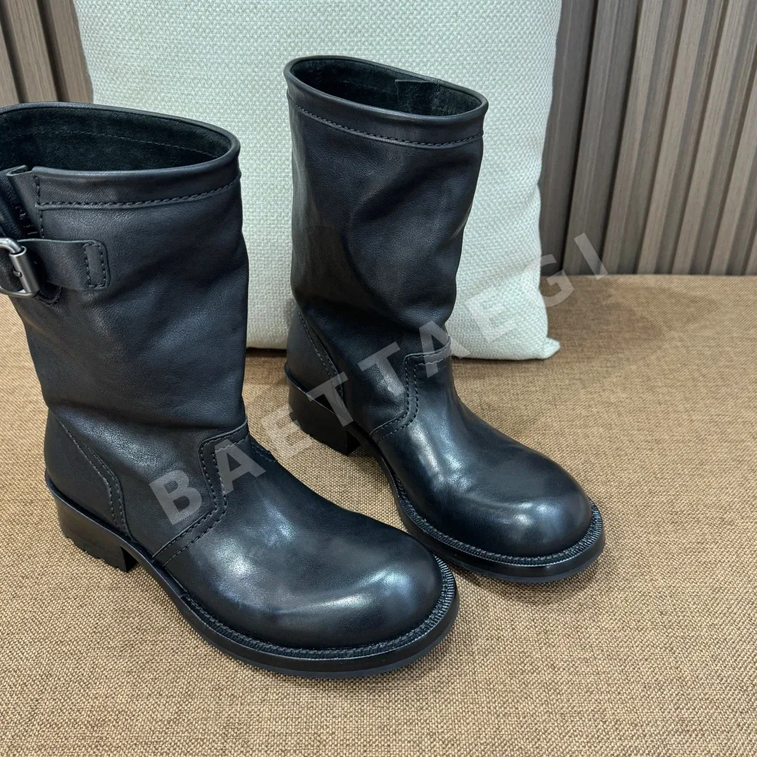 프라다 부츠 블랙 가죽 상세 이미지 7