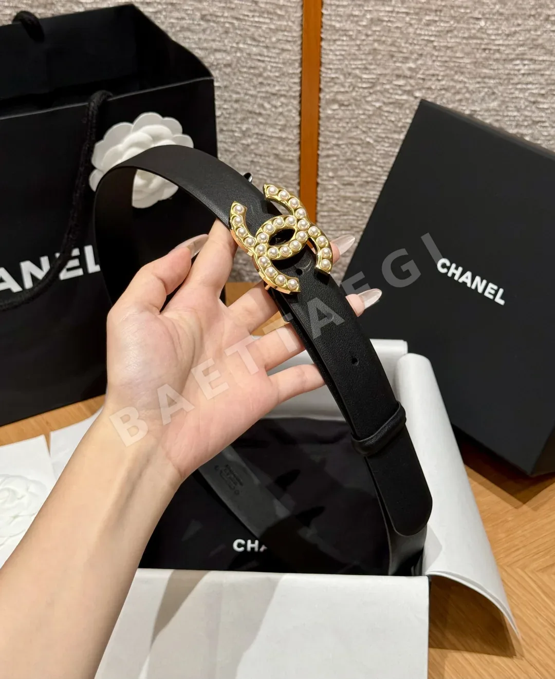 샤넬 클래식 더블 C 가죽 벨트 상세 이미지 6