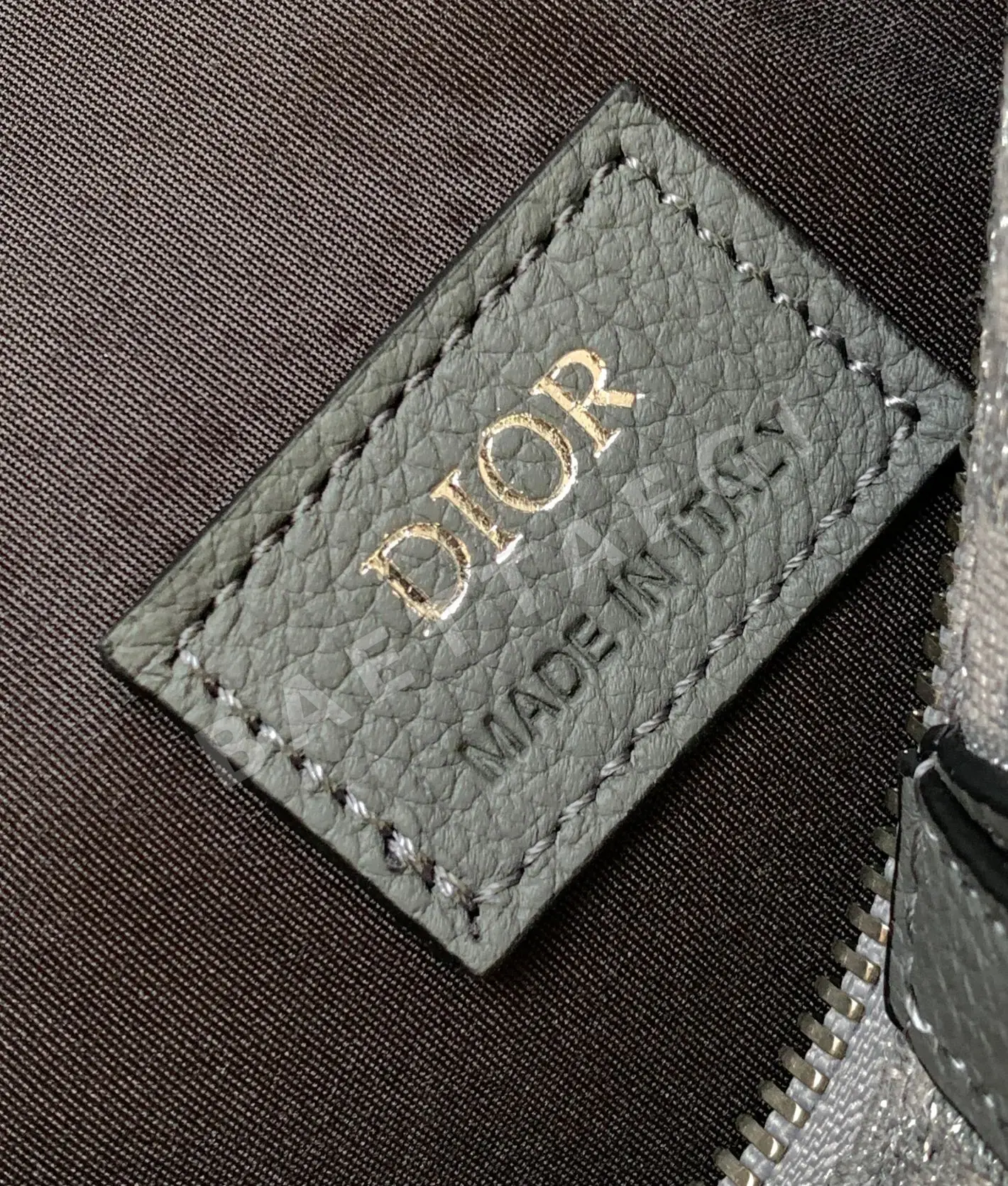 디올 CD 다이아몬드 패턴 네이비 캔버스 숄더백 상세 이미지 9