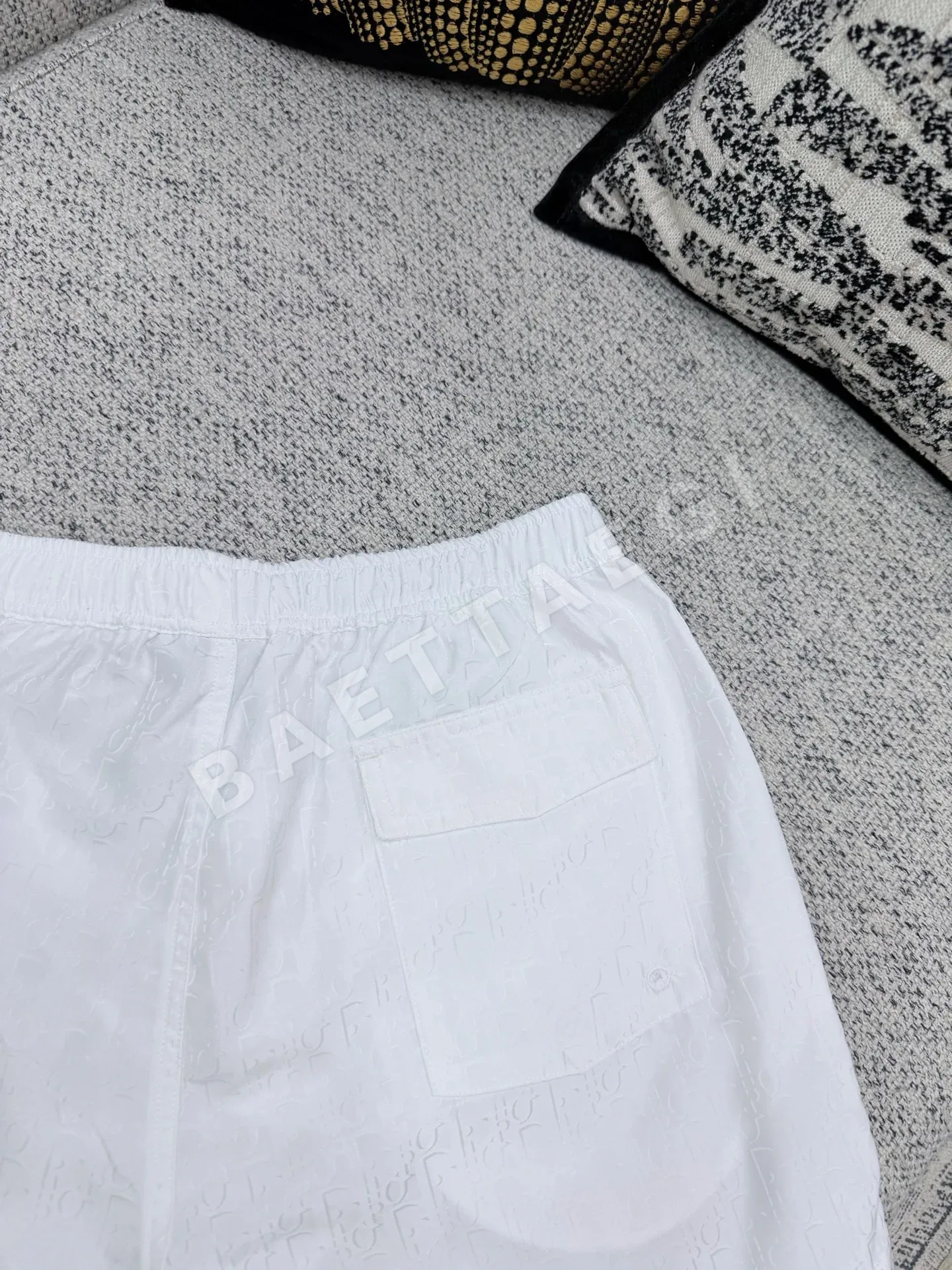 디올 오블리크 프린트 코튼 실크 남성 반바지 상세 이미지 9