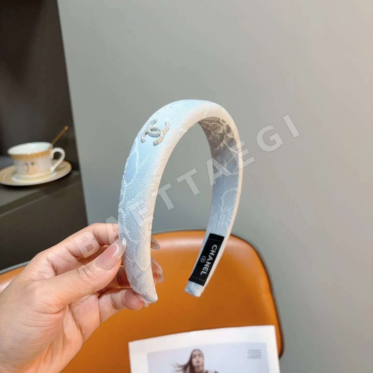 샤넬 스펀지 헤드밴드 헤어악세사리 상세 이미지 2