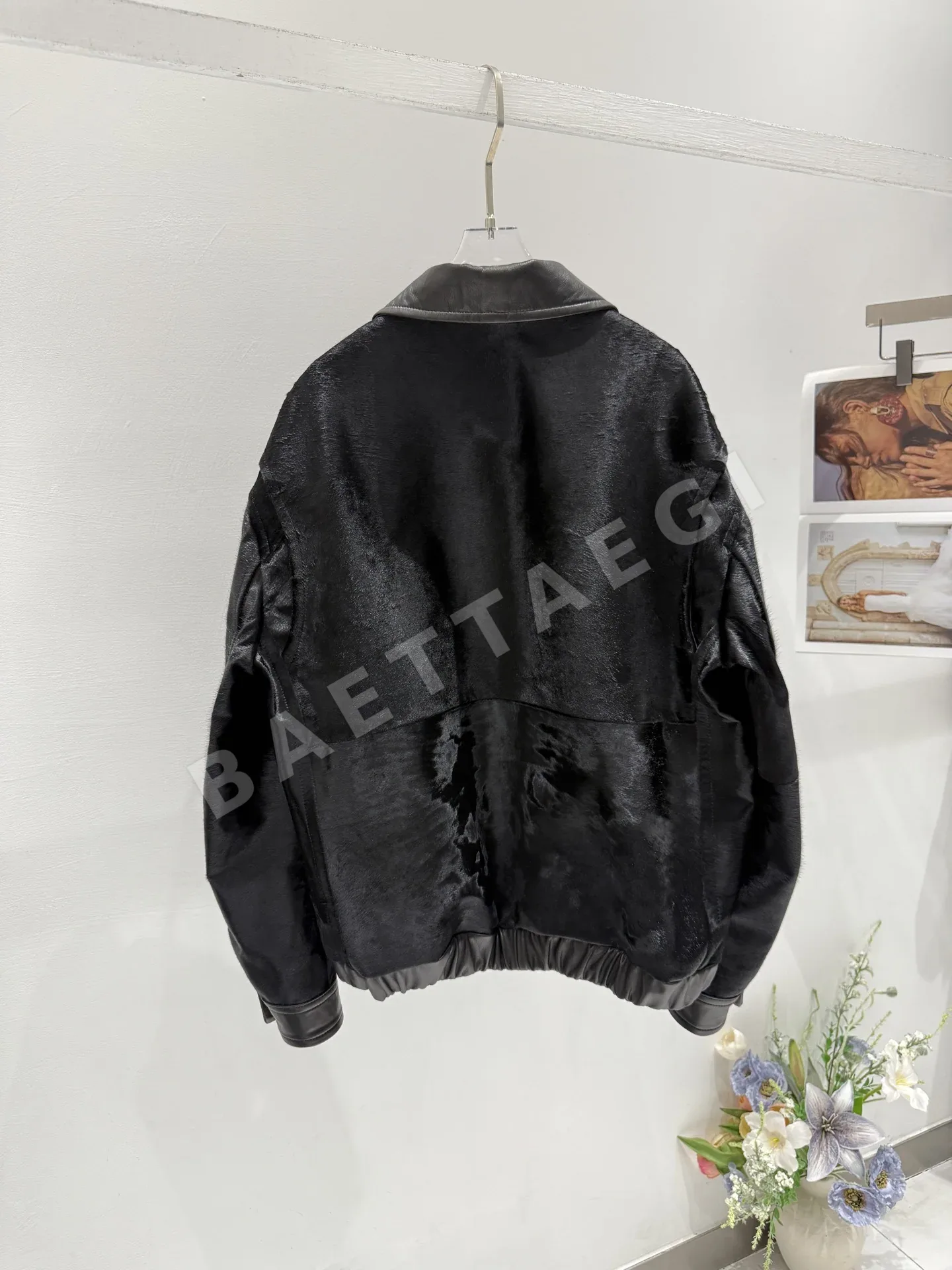 더로우 태우모 가죽 드롭 숄더 자켓 상세 이미지 9