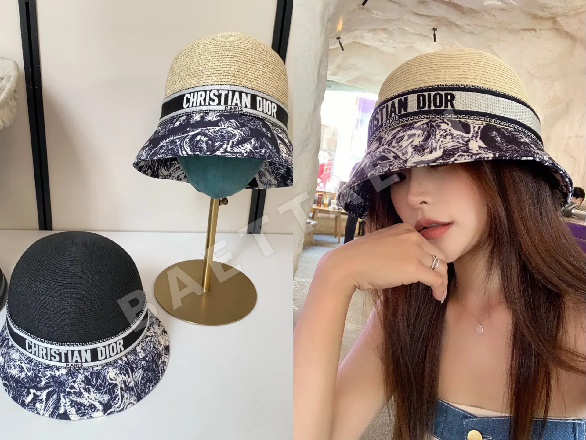 디올 패치워크 파피루스 볼 햇 모자 상세 이미지 9