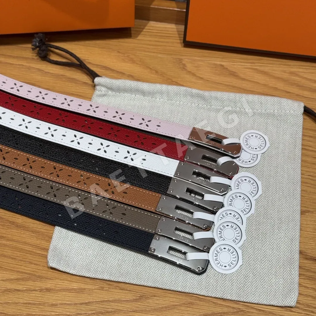 에르메스 켈리 가든 파티 투각 가죽 벨트 상세 이미지 7