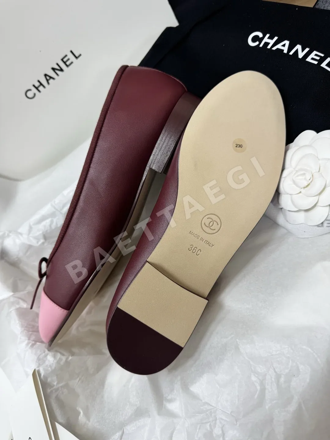샤넬 플랫 램스킨 더블 C 로고 상세 이미지 6