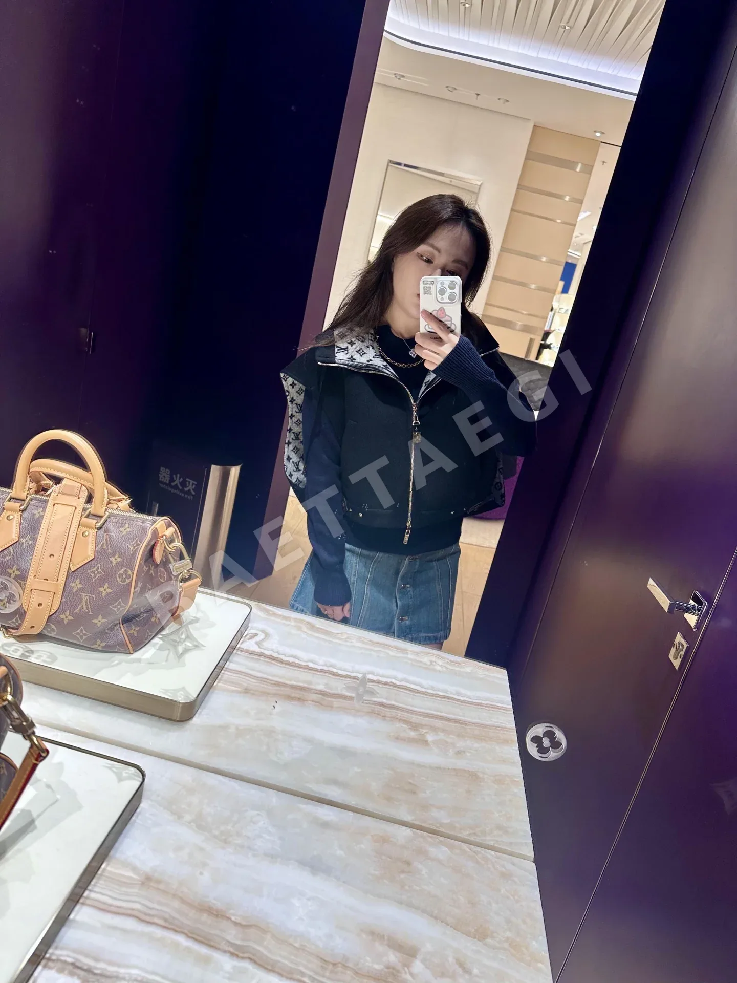 루이비통 캐시미어 블렌드 울 후드 베스트 상세 이미지 7