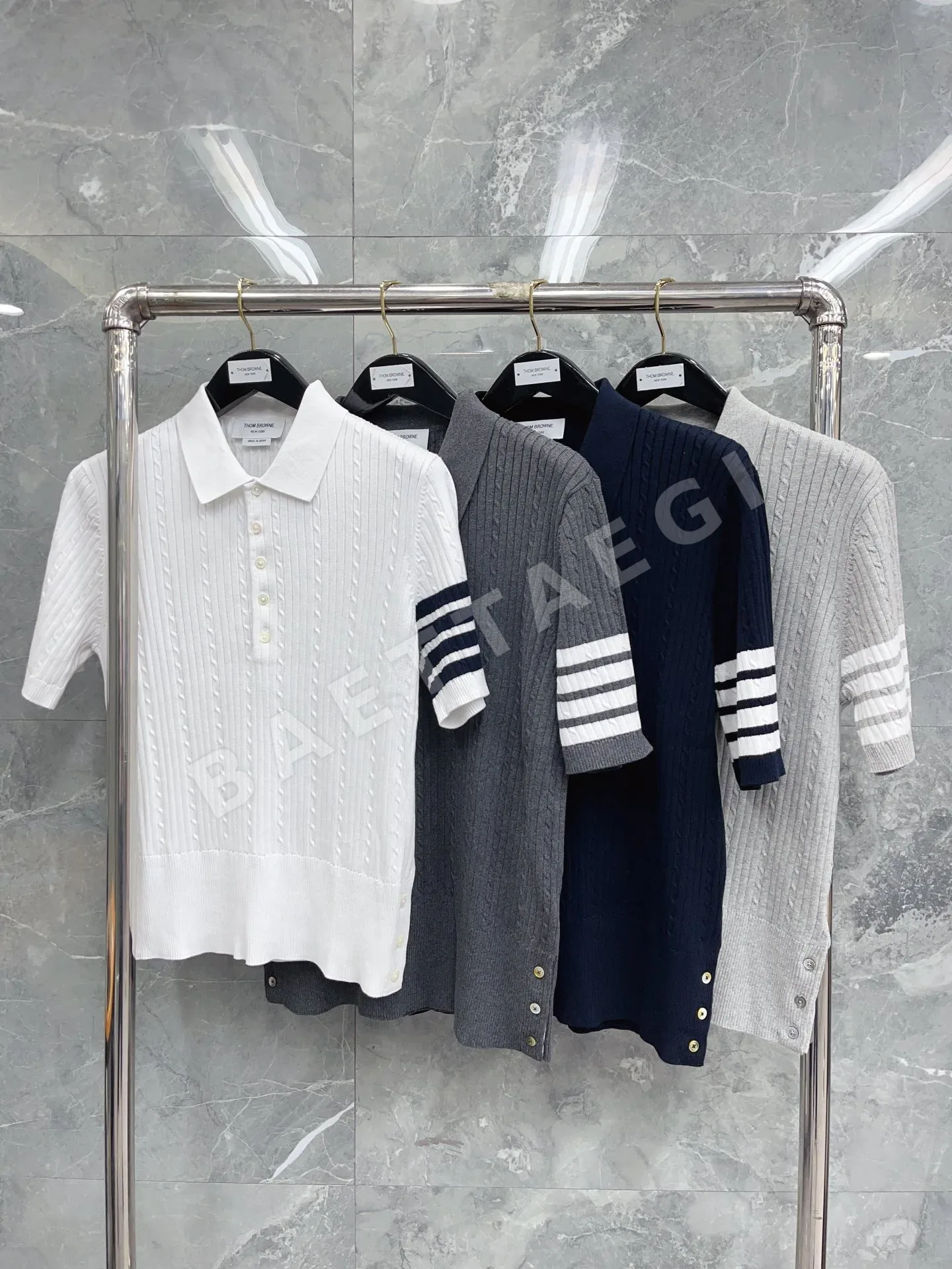 톰브라운 남성 반팔 니트 폴로셔츠 50664