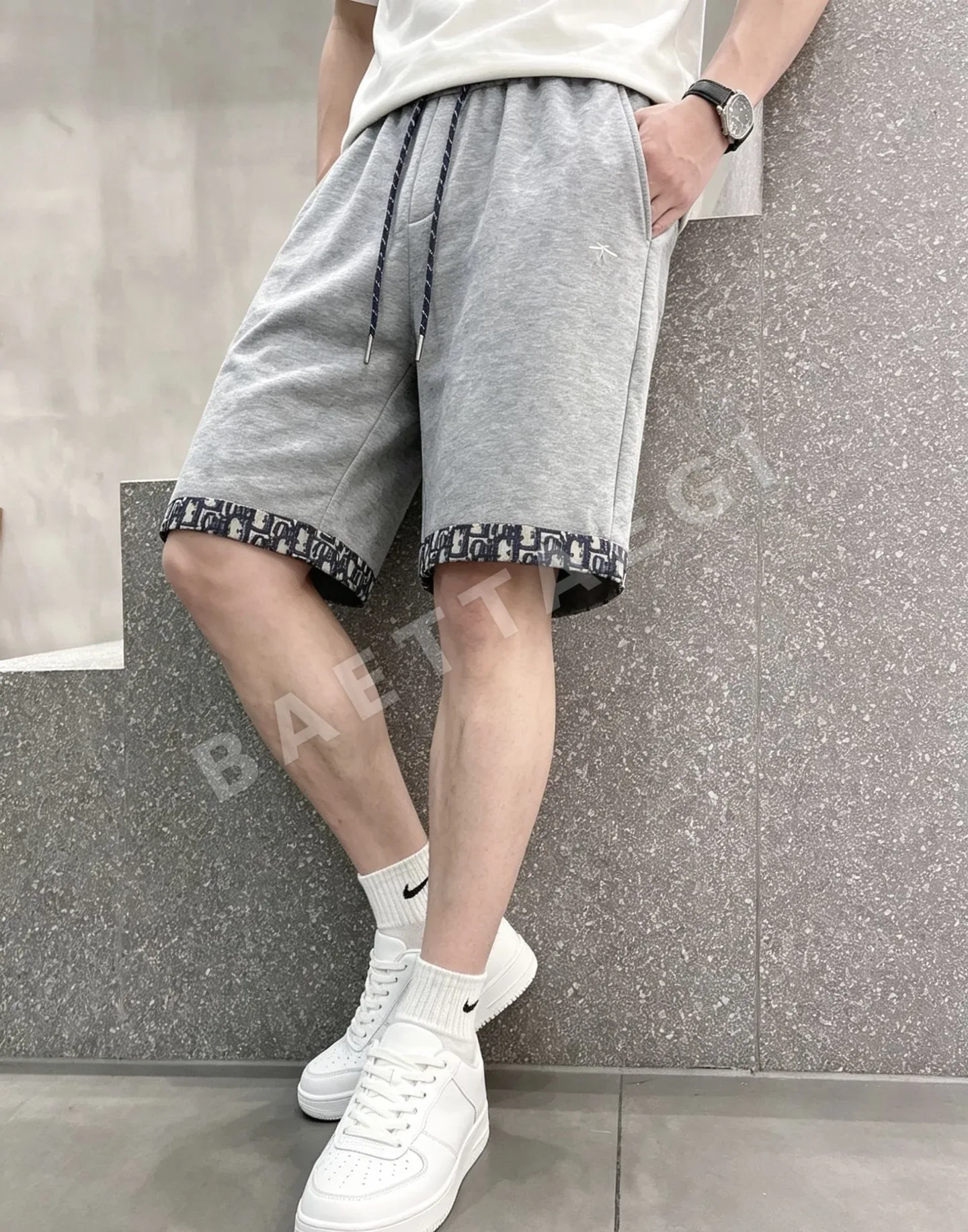 디올 남성 고급 코튼 반바지 상세 이미지 7