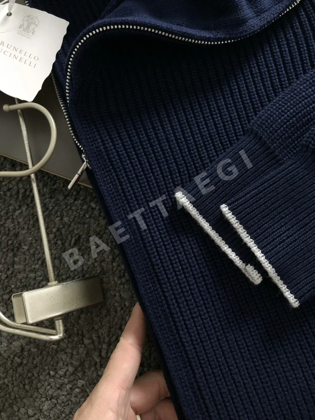 브루넬로쿠치넬리 울 더블 지퍼 커프 남성 자켓 상세 이미지 3