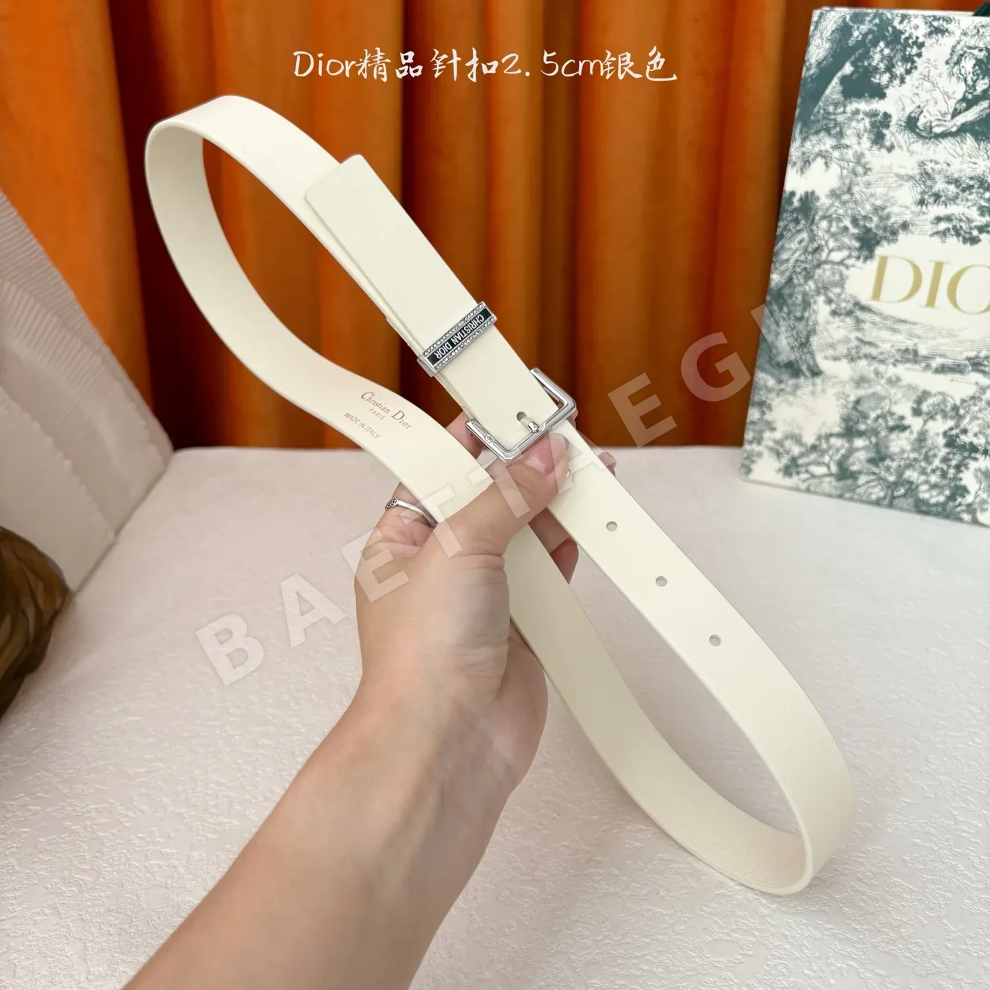 디올 CD 버클 송아지가죽 벨트 상세 이미지 6