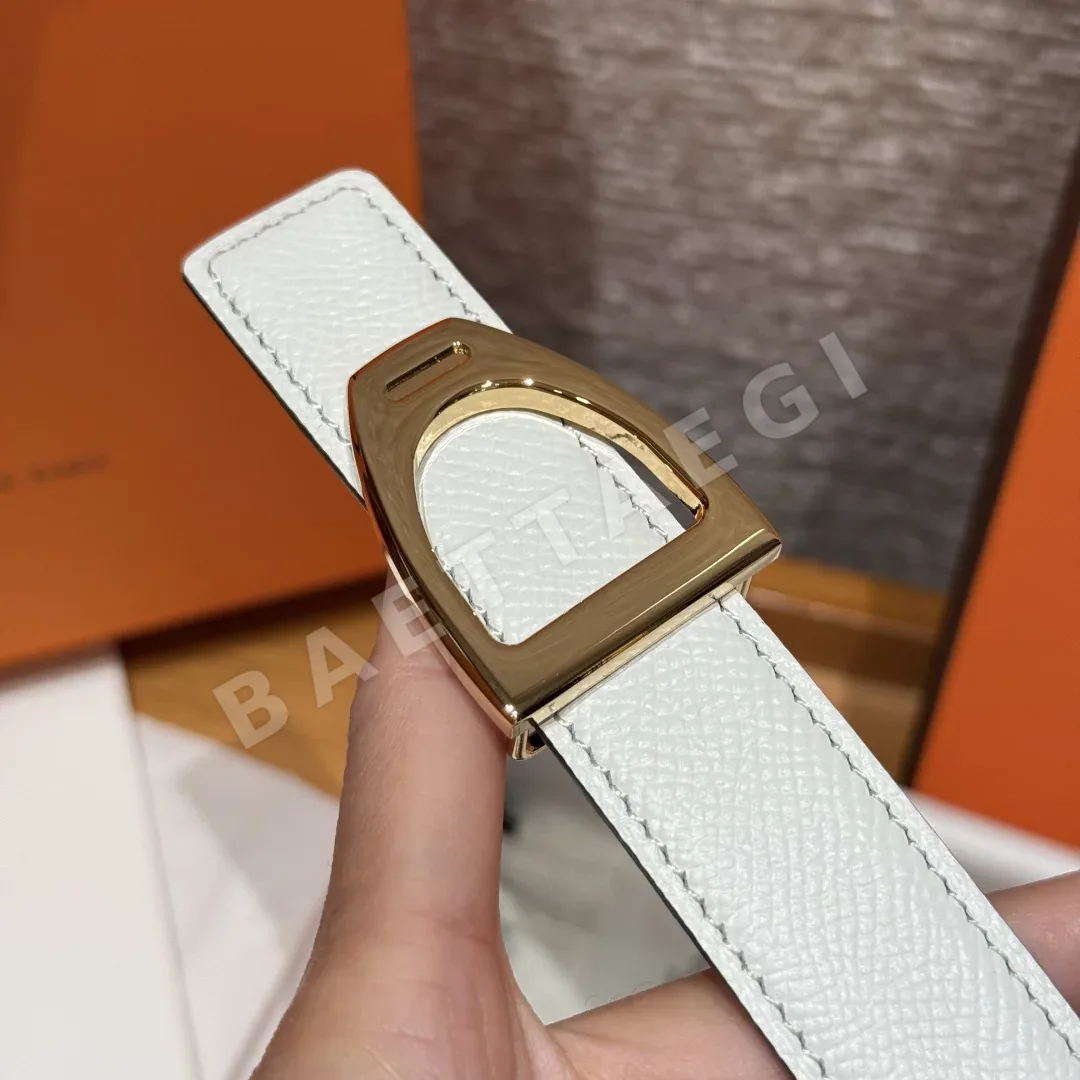 에르메스 카바리에르 양면 가죽 벨트 24mm 상세 이미지 4