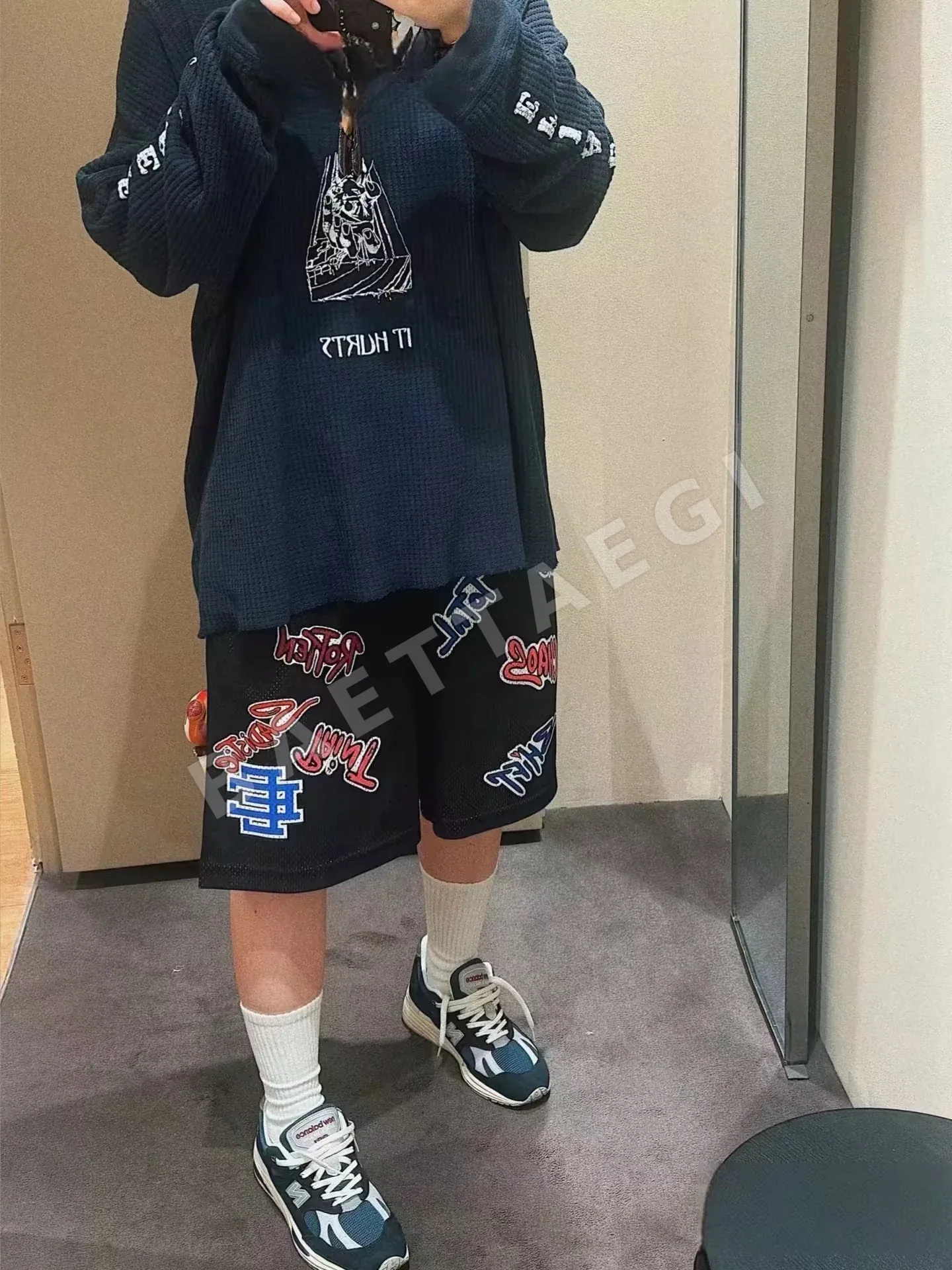 크롬하츠 메시 반바지 163952