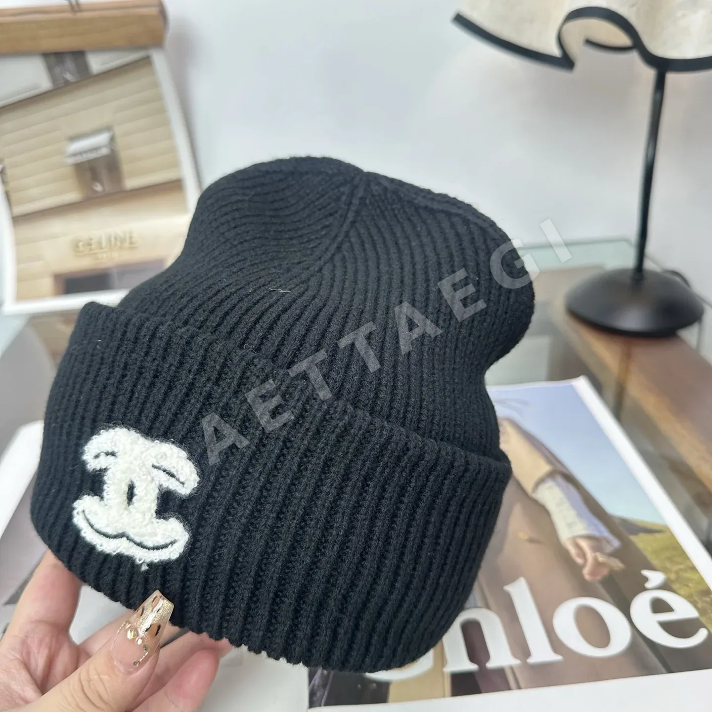 샤넬 니트 비니 모자 상세 이미지 9